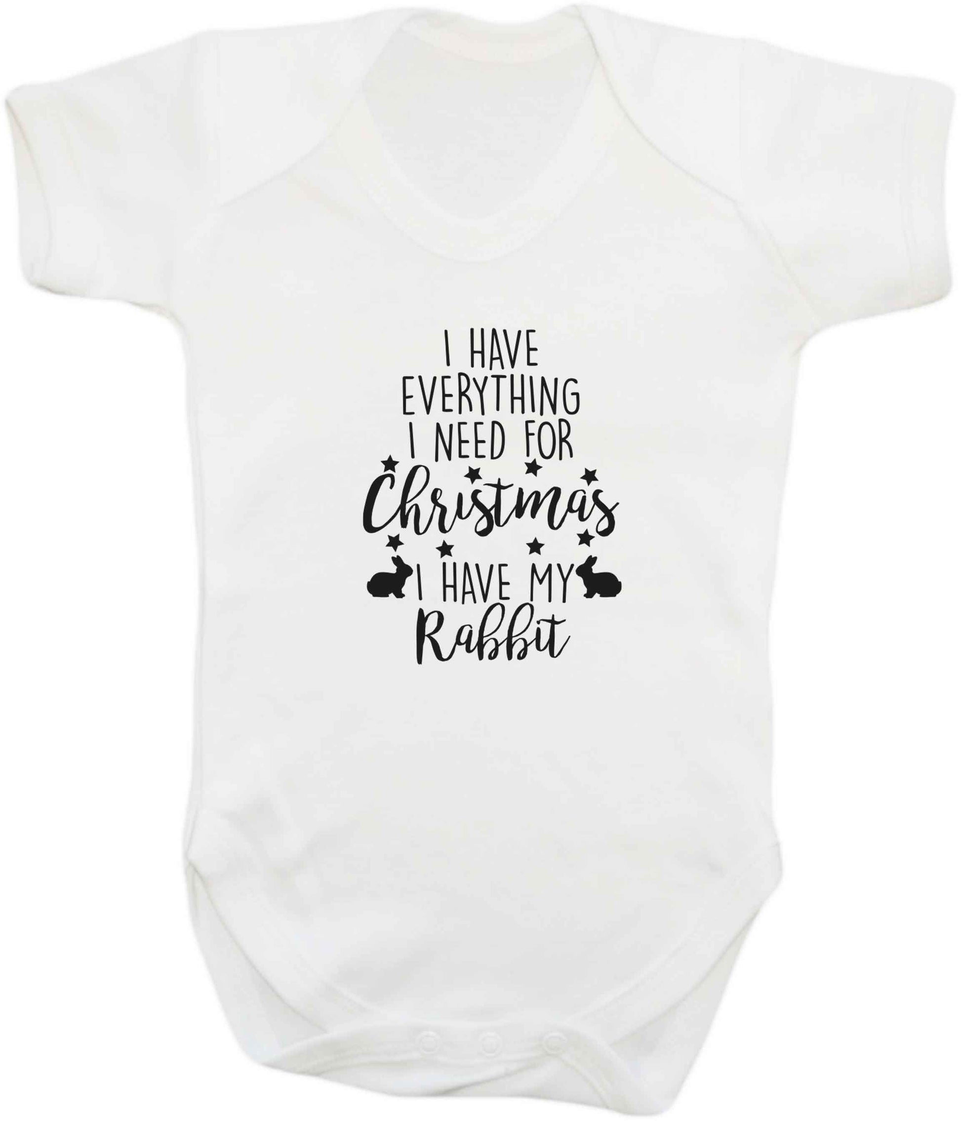 I have everything I need for Christmas I have my rabbit baby vest white 18-24 months