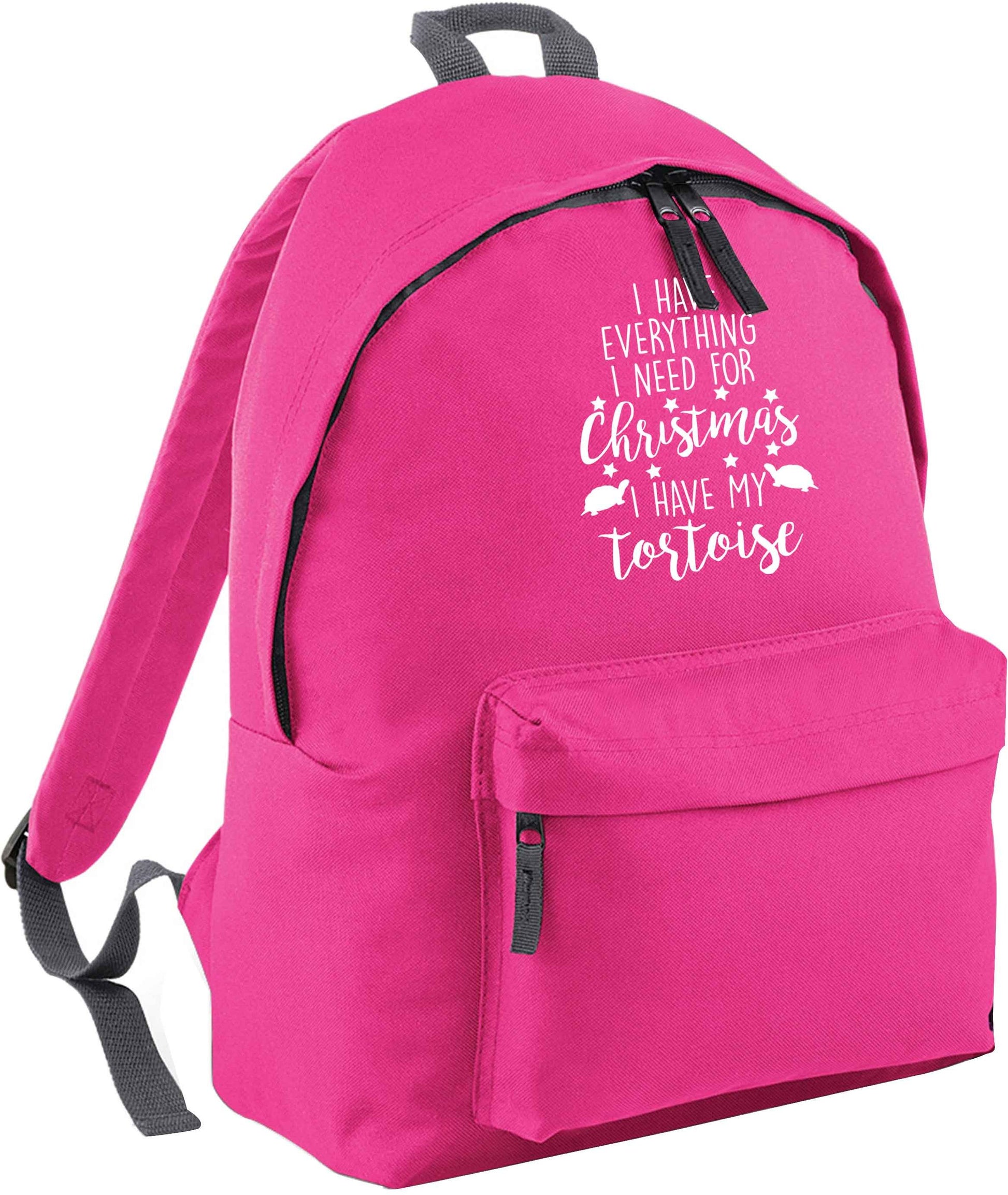 I have everything I need for Christmas I have my tortoise pink adults backpack