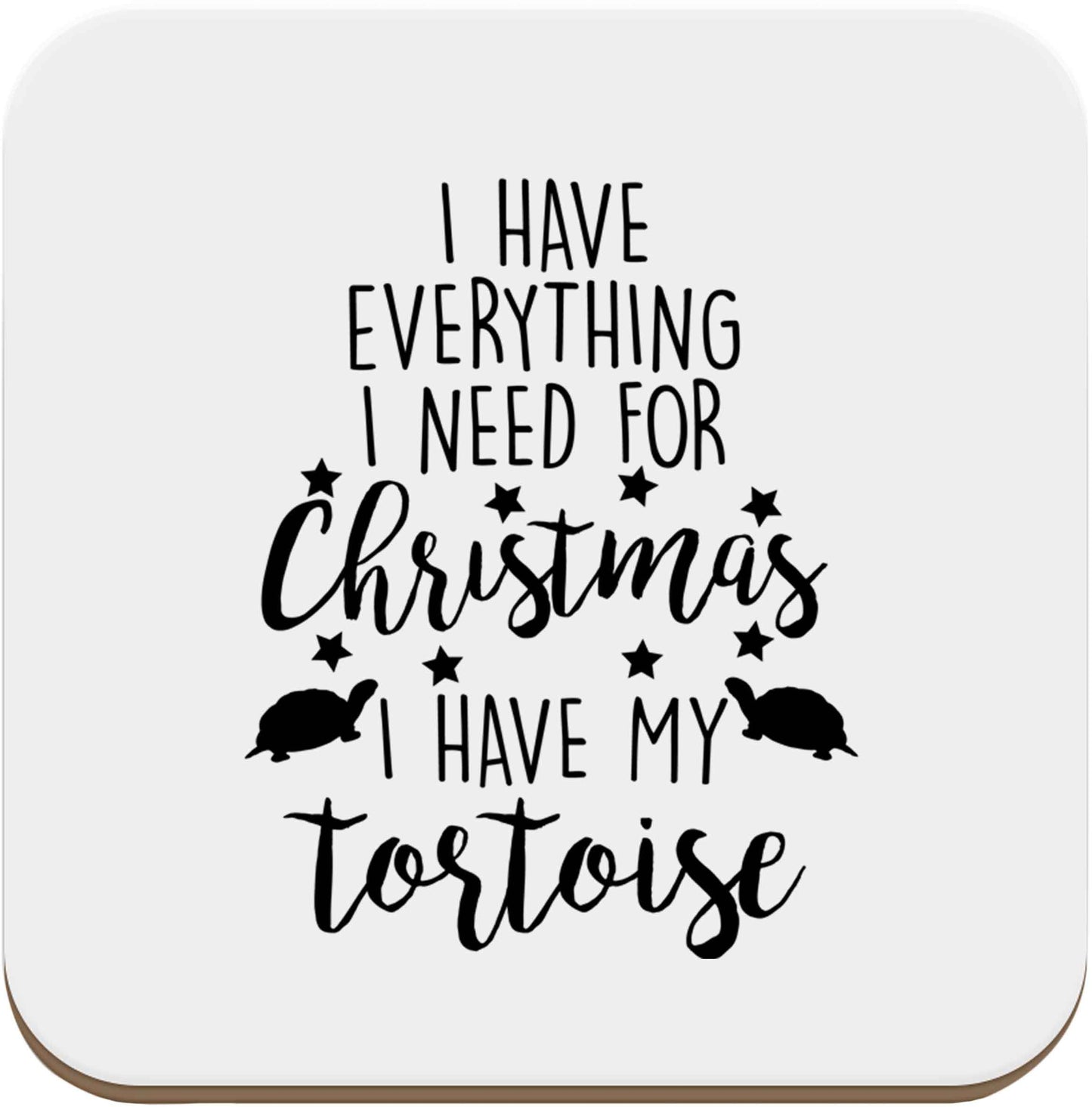 I have everything I need for Christmas I have my tortoise set of four coasters