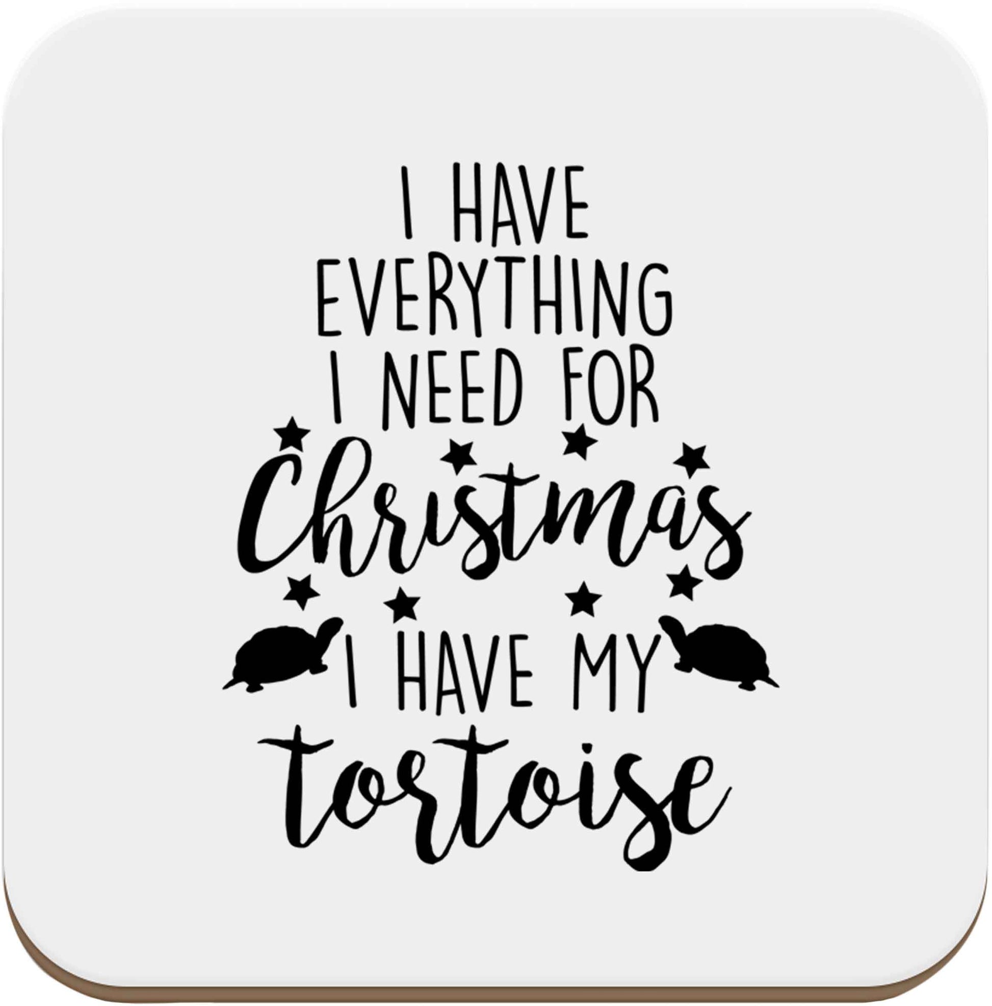 I have everything I need for Christmas I have my tortoise set of four coasters