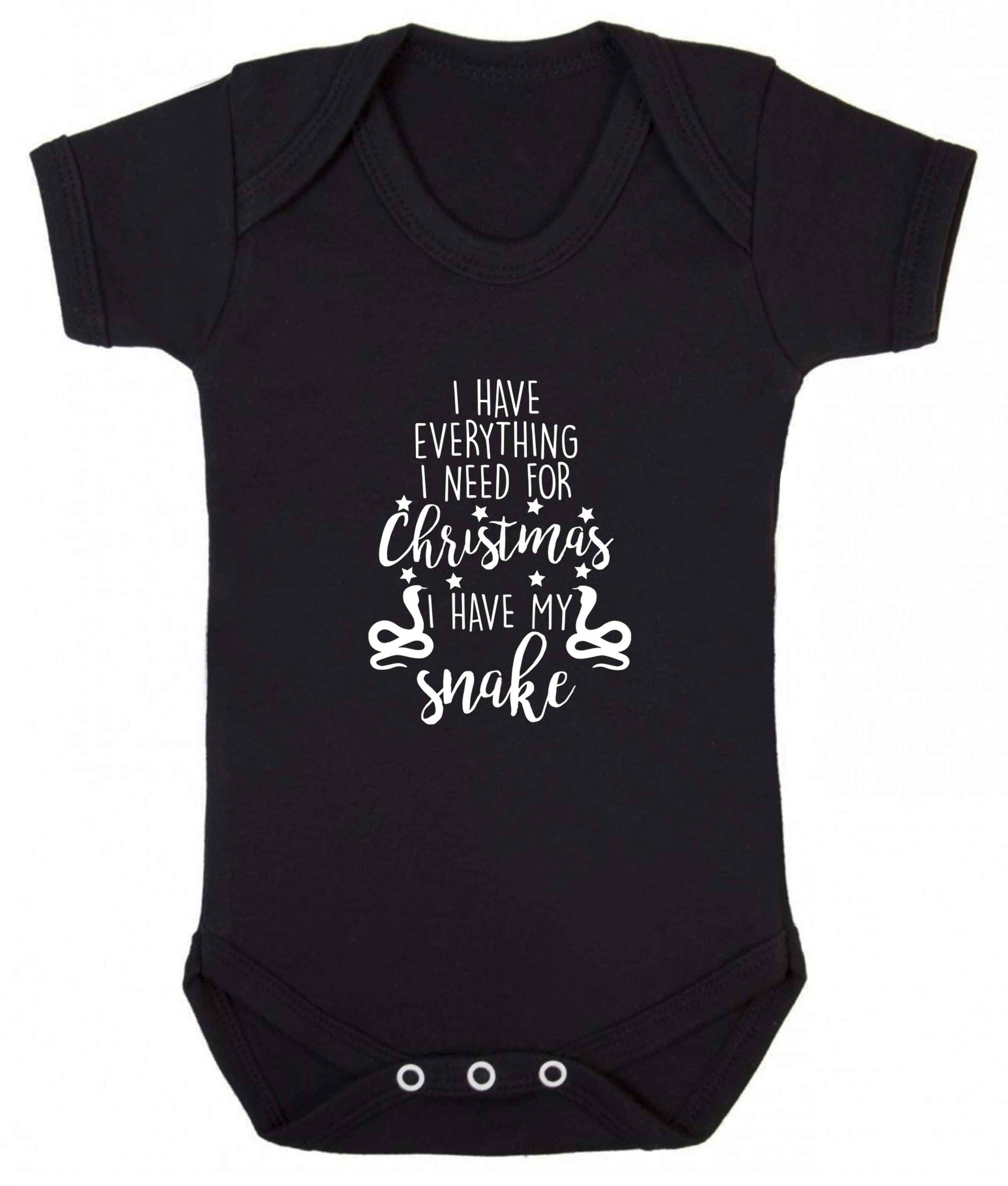 I have everything I need for Christmas I have my snake baby vest black 18-24 months