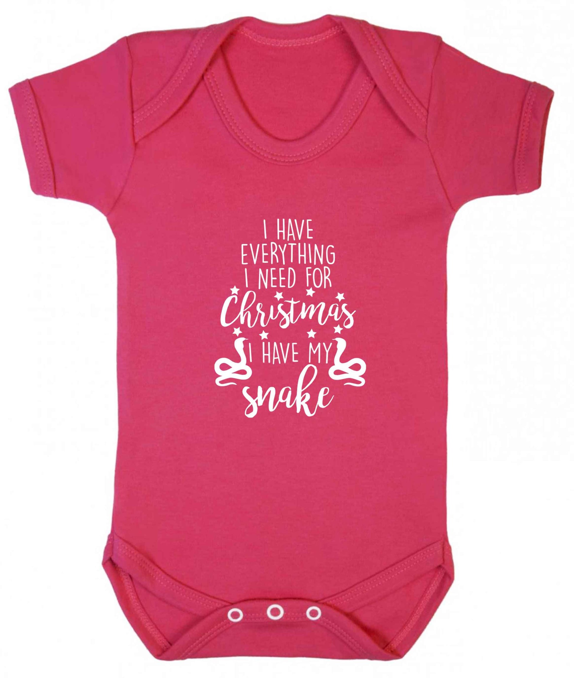 I have everything I need for Christmas I have my snake baby vest dark pink 18-24 months