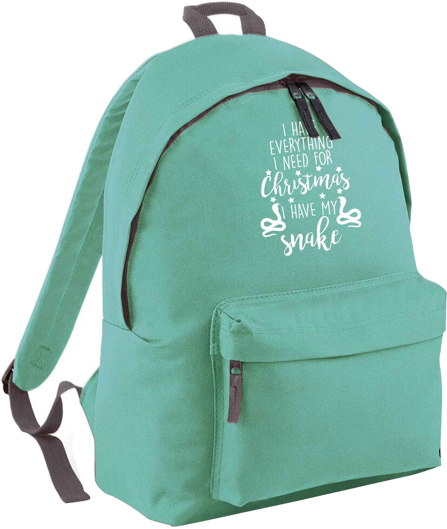 I have everything I need for Christmas I have my snake mint adults backpack