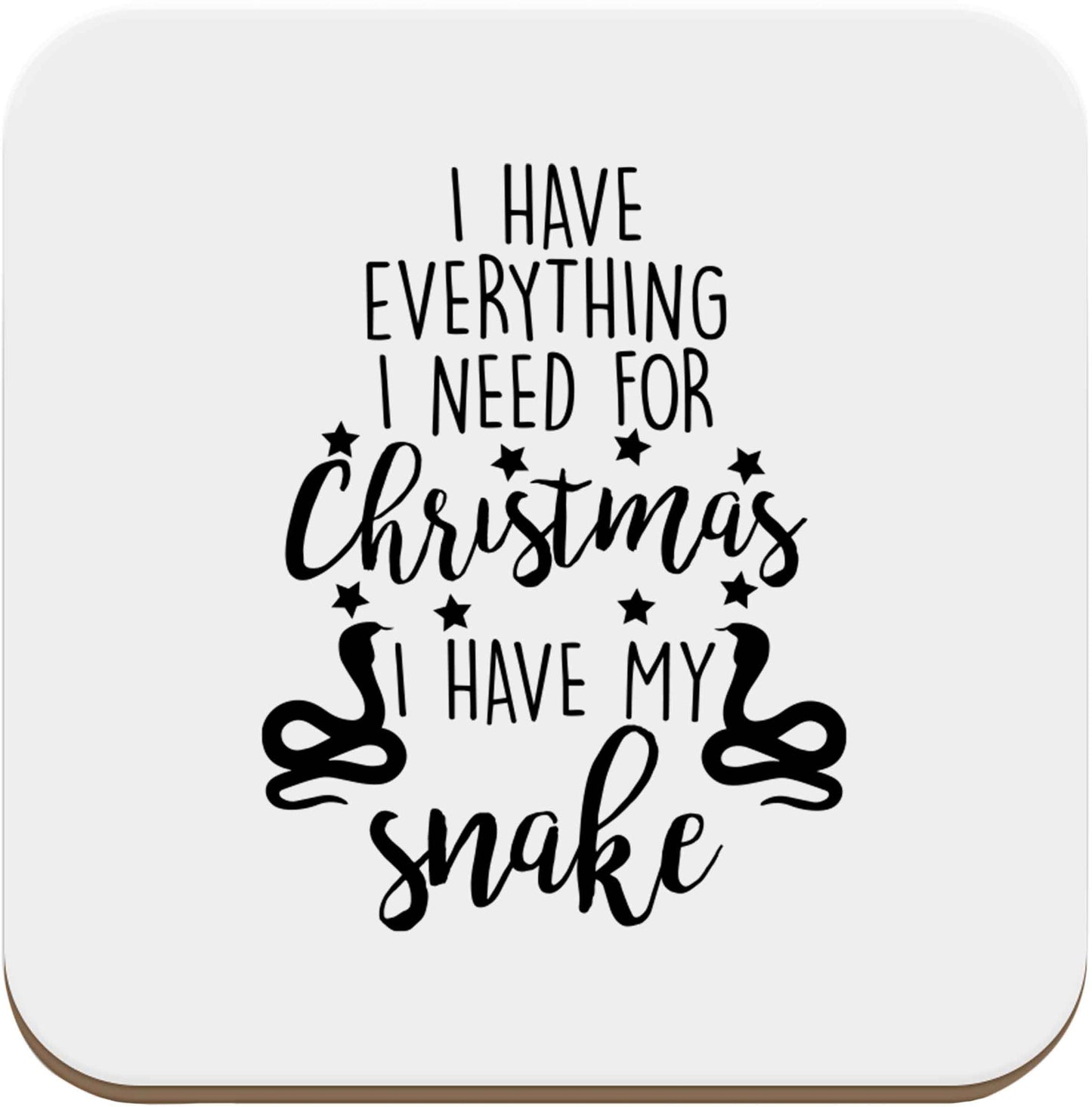 I have everything I need for Christmas I have my snake set of four coasters