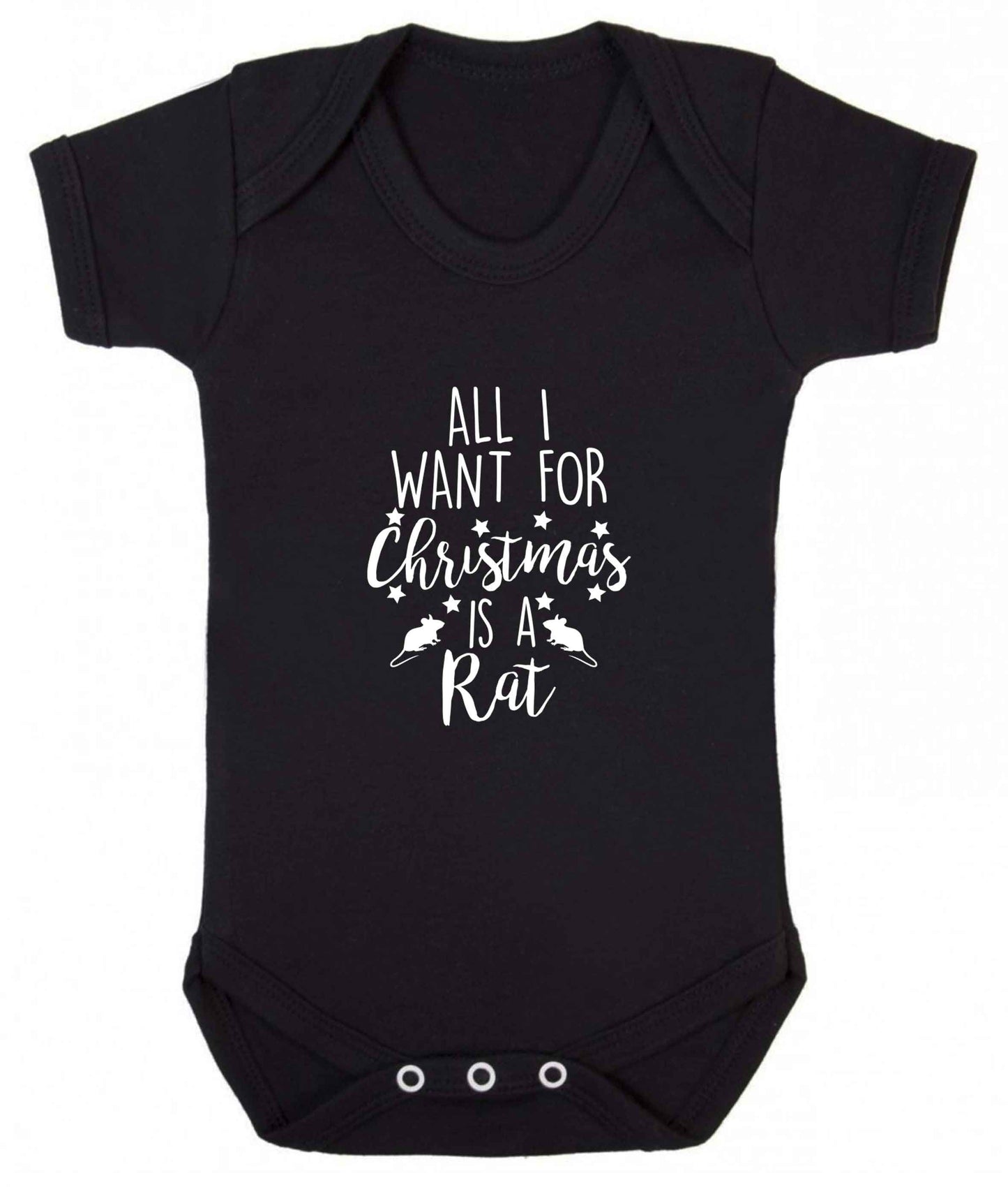 All I want for Christmas is a rat baby vest black 18-24 months