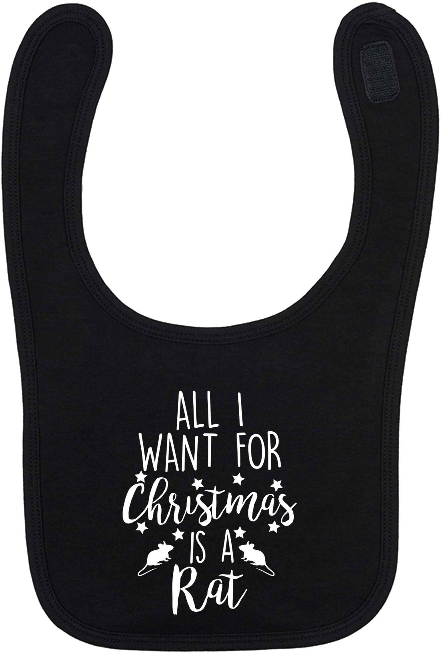 All I want for Christmas is a rat black baby bib