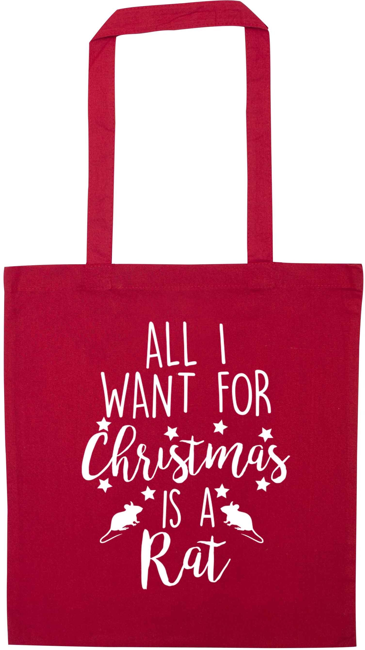 All I want for Christmas is a rat red tote bag