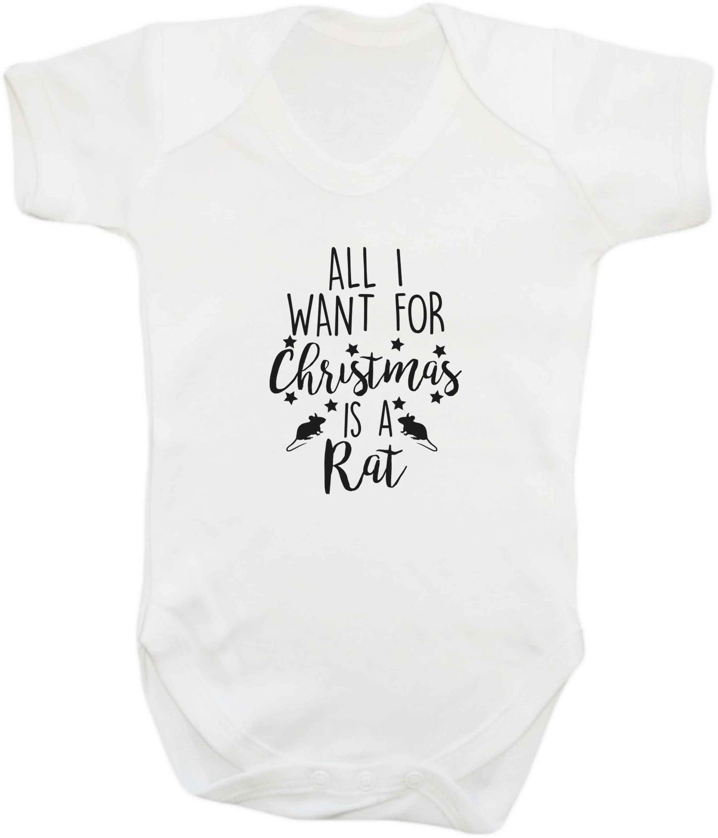 All I want for Christmas is a rat baby vest white 18-24 months
