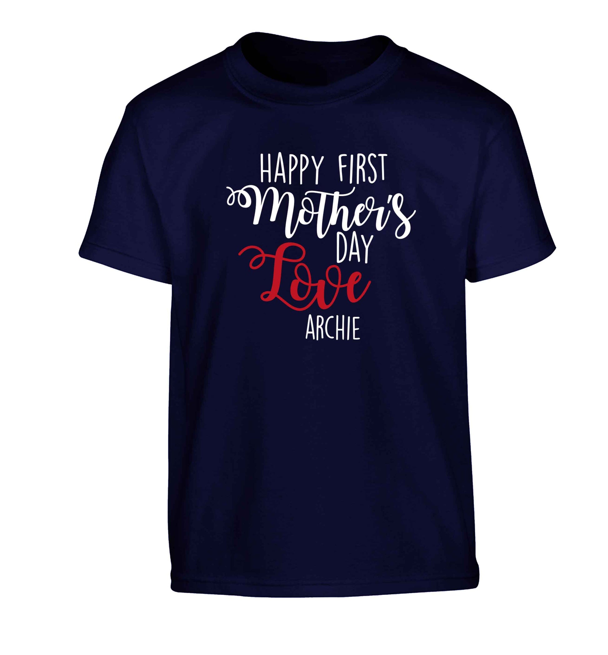 Mummy's first mother's day! Children's navy Tshirt 12-13 Years