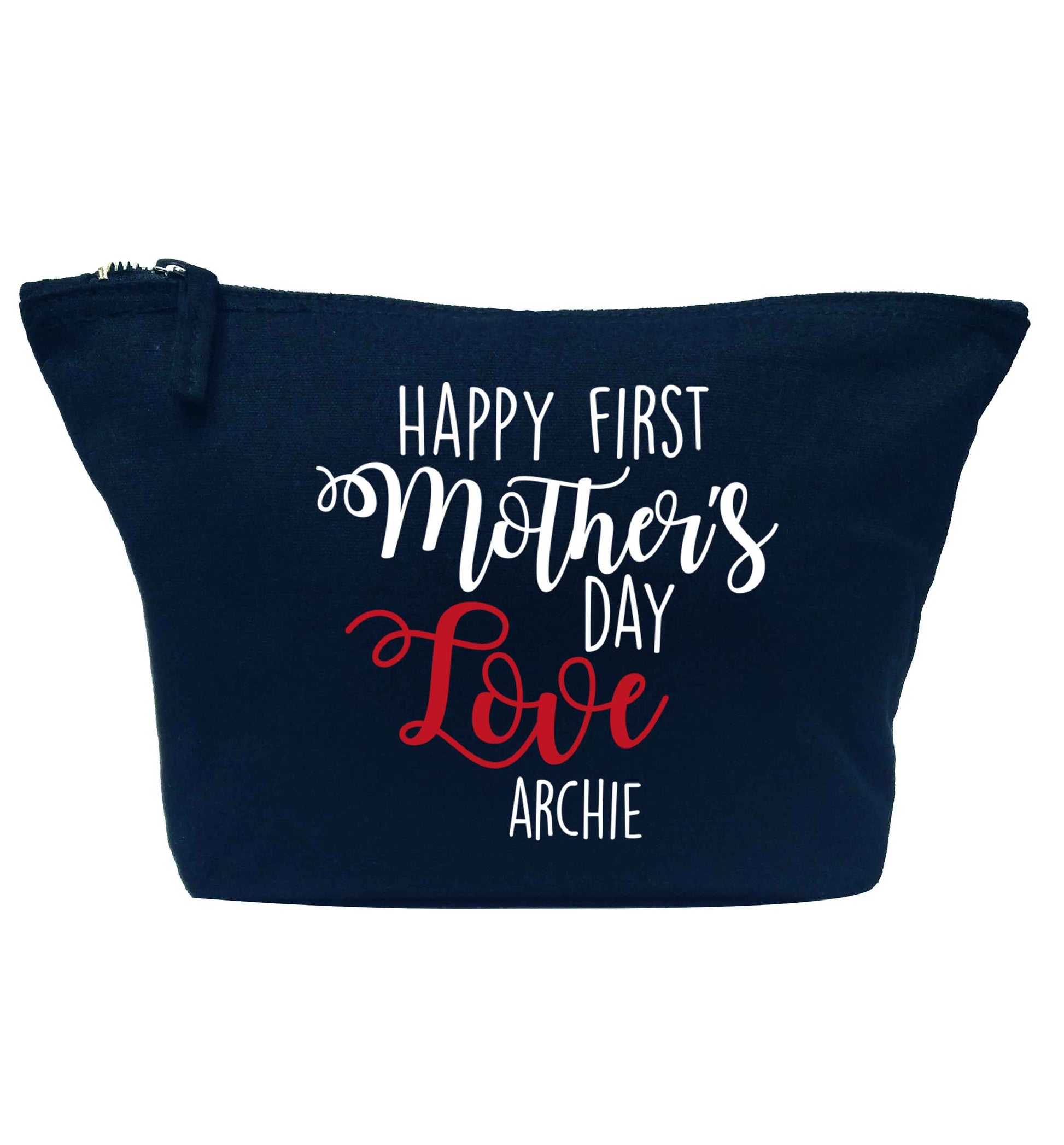 Mummy's first mother's day! navy makeup bag
