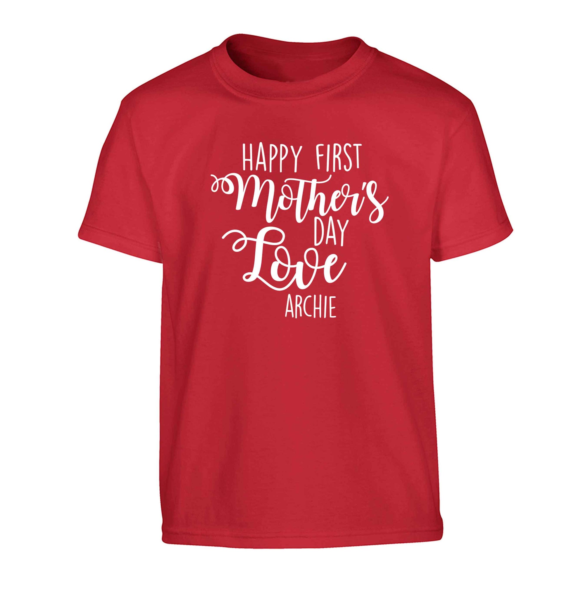 Mummy's first mother's day! Children's red Tshirt 12-13 Years