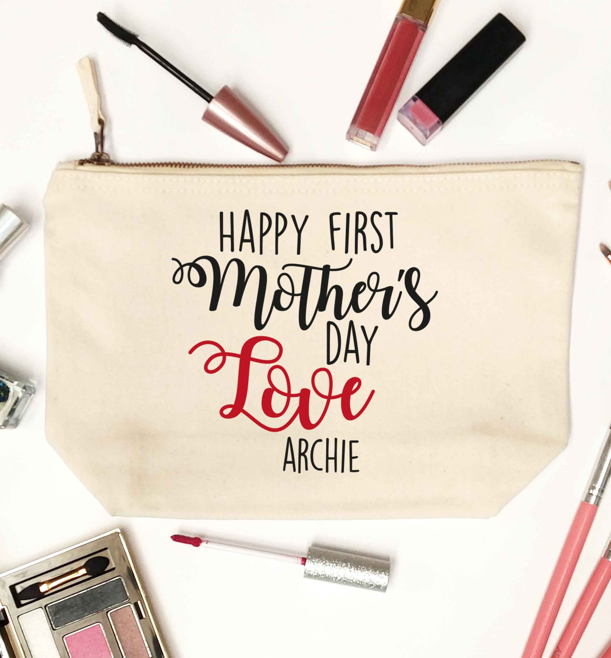 Mummy's first mother's day! natural makeup bag