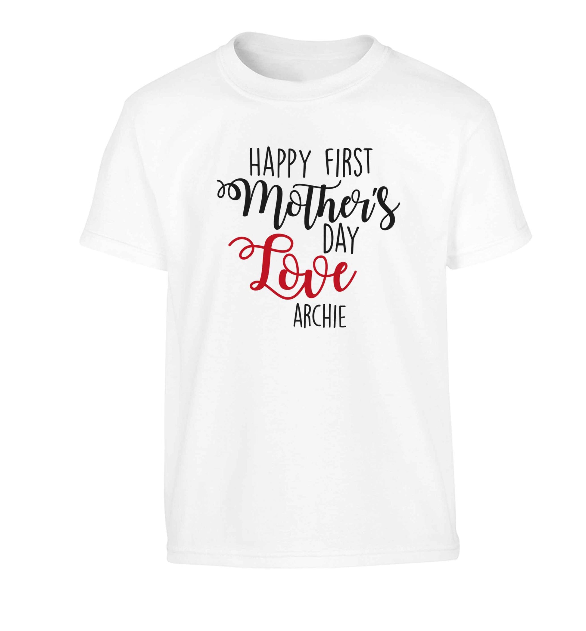 Mummy's first mother's day! Children's white Tshirt 12-13 Years