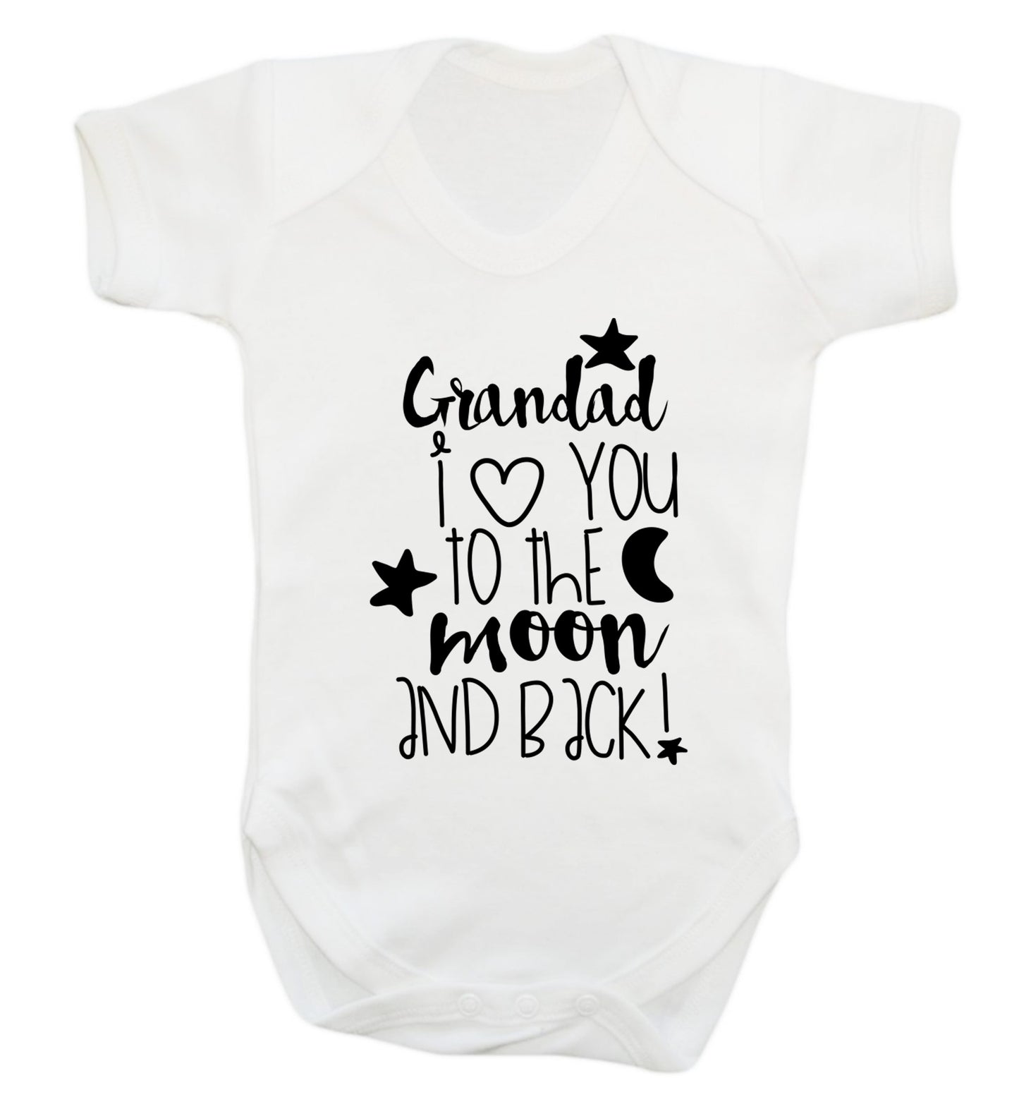 Grandad's I love you to the moon and back Baby Vest white 18-24 months