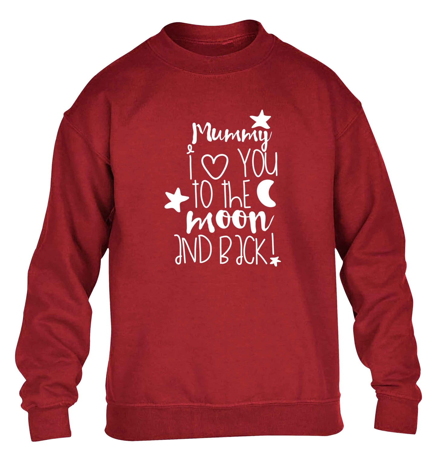 Mummy I love you to the moon and back children's grey sweater 12-13 Years