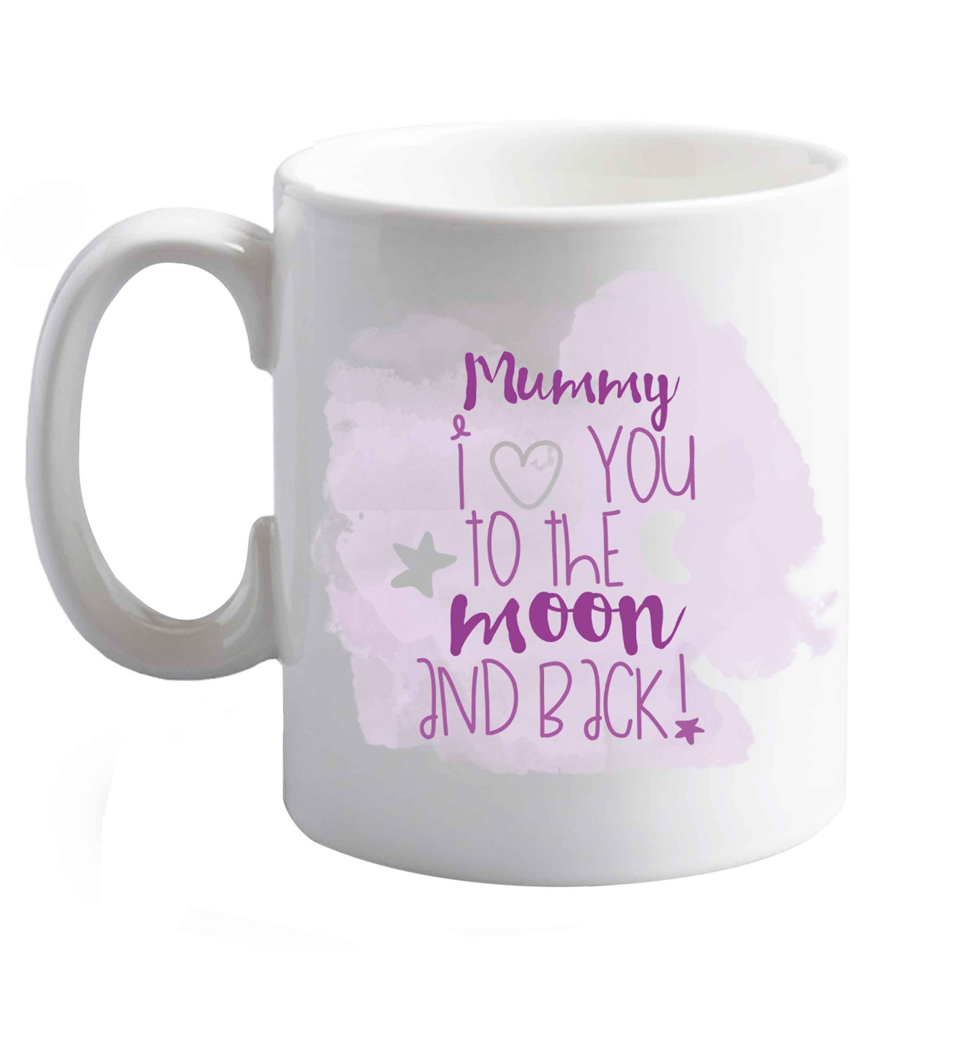 10 oz Mummy I love you to the moon and back ceramic mug right handed