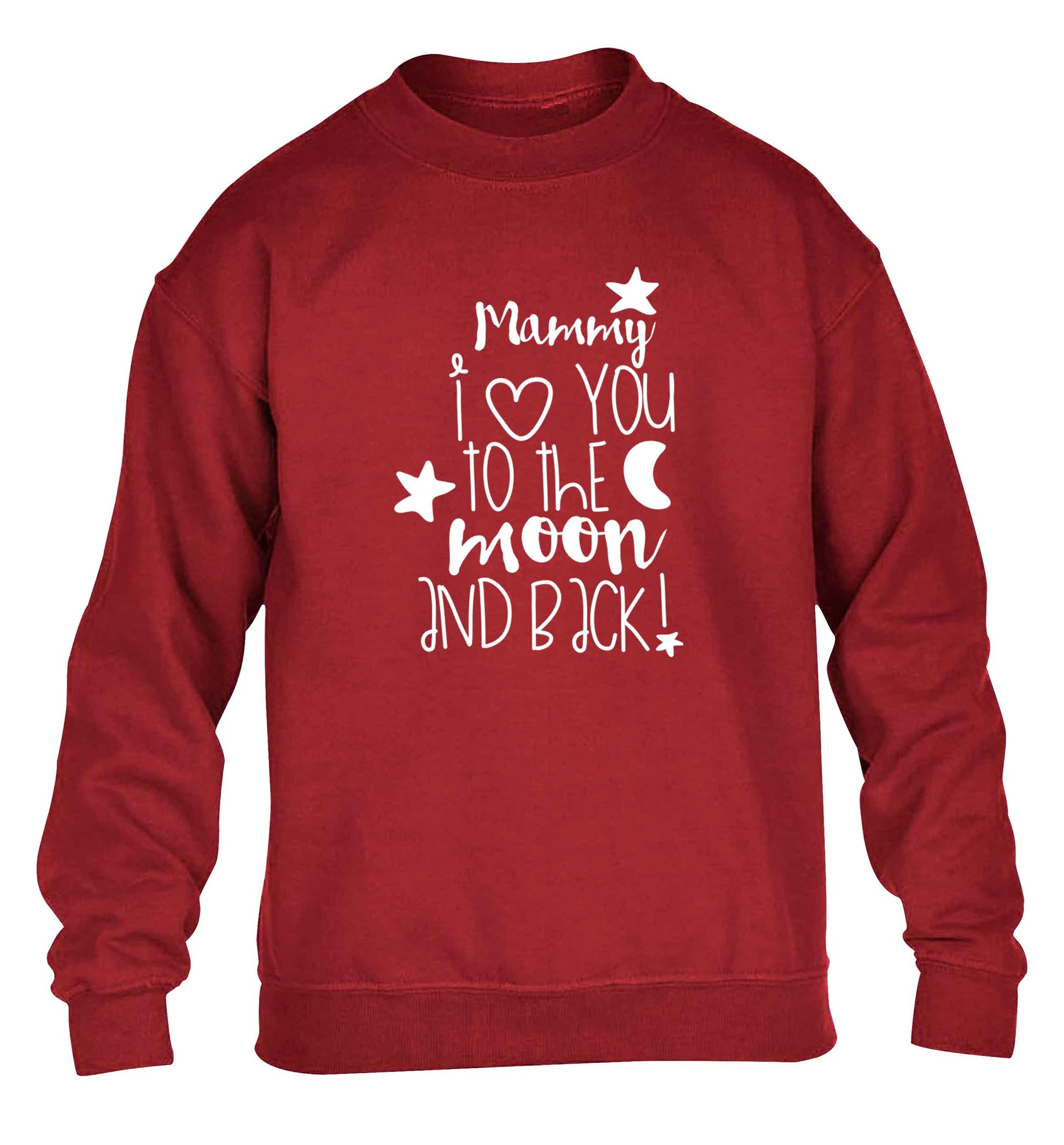 Mammy I love you to the moon and back children's grey sweater 12-13 Years