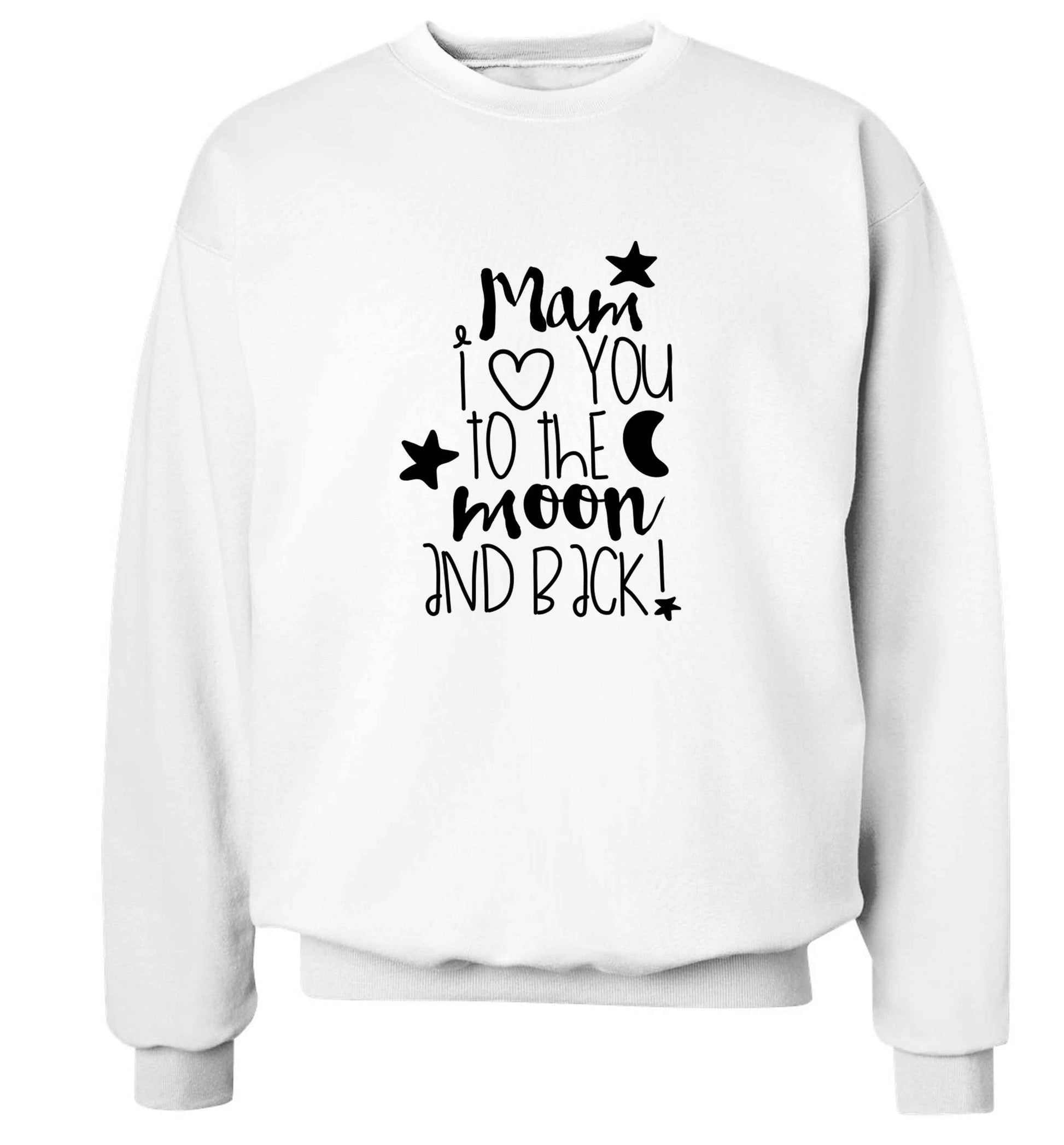 Mam I love you to the moon and back adult's unisex white sweater 2XL