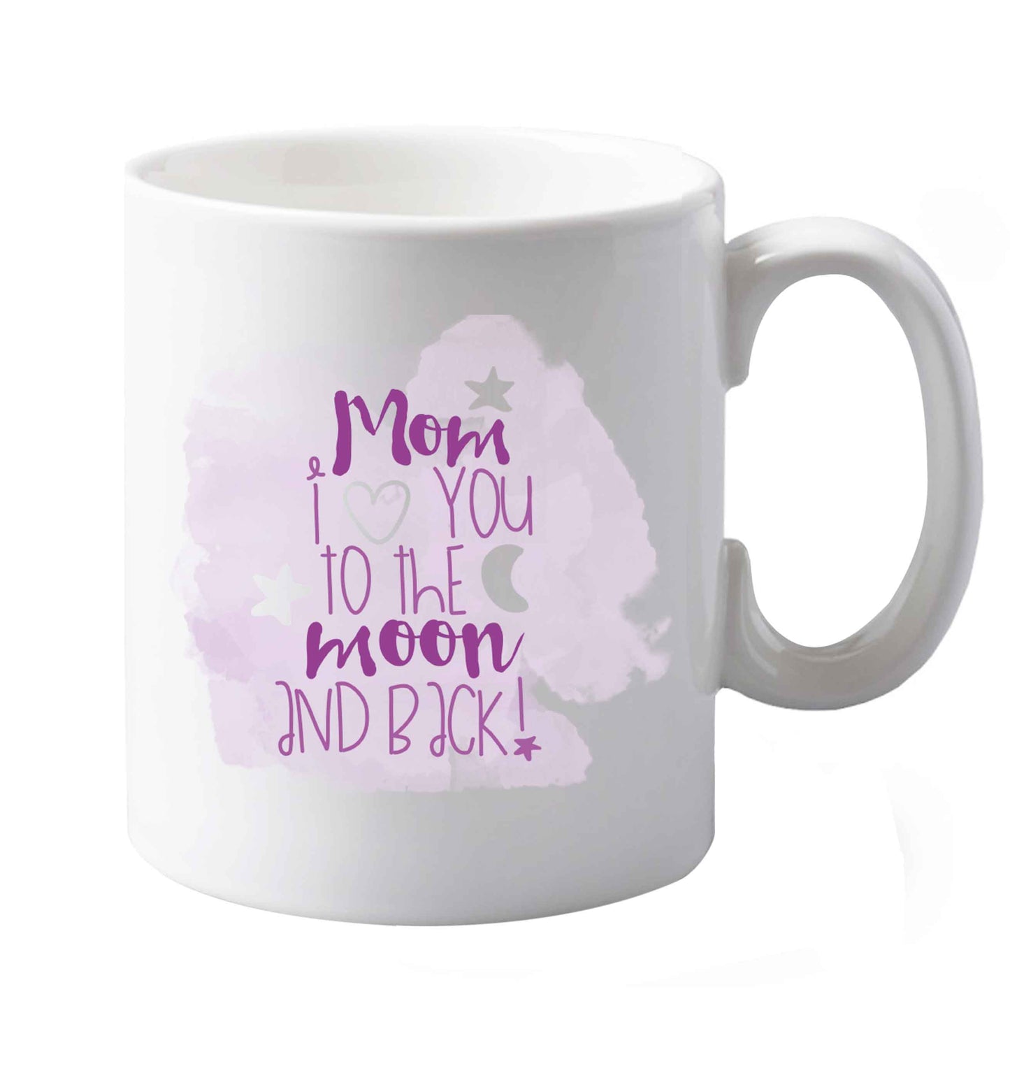 10 oz Mom I love you to the moon and back ceramic mug both sides