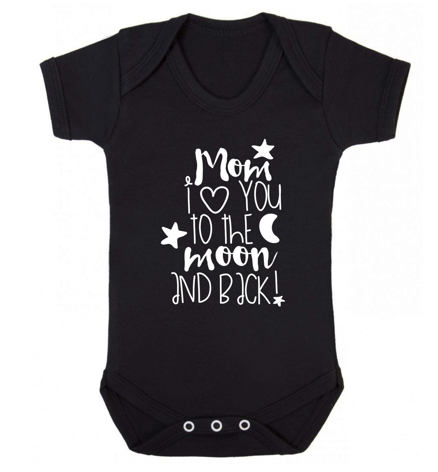 Dad I love you to the moon and back Baby Vest black 18-24 months