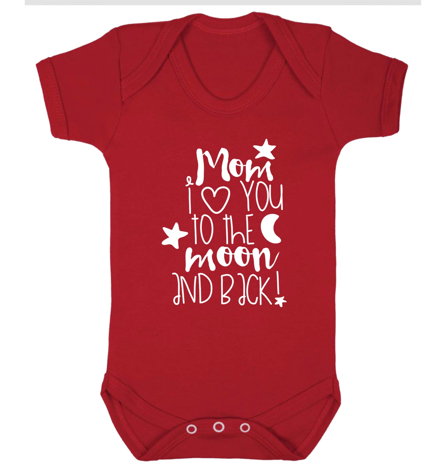 Dad I love you to the moon and back Baby Vest red 18-24 months
