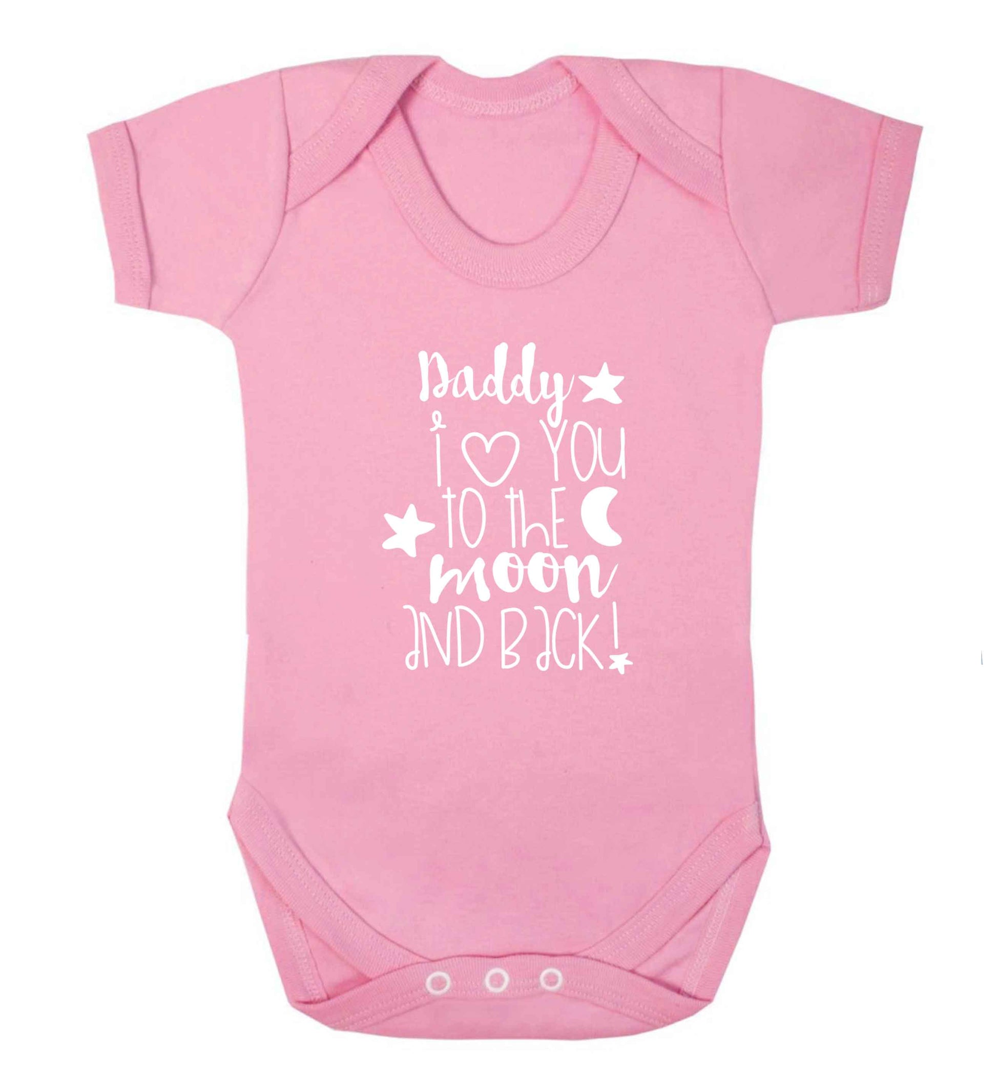 Daddy I love you to the moon and back baby vest pale pink 18-24 months
