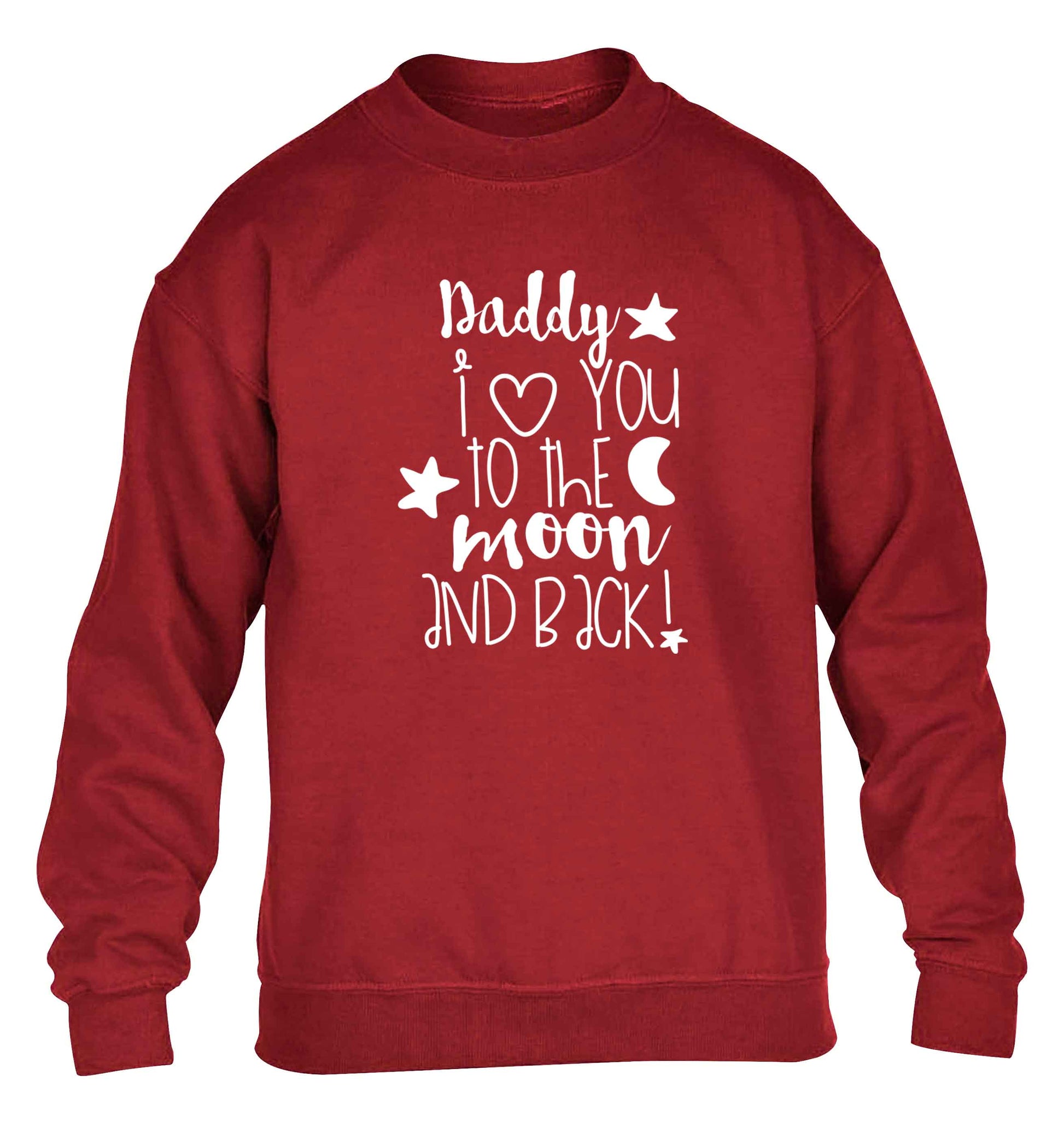 Daddy I love you to the moon and back children's grey sweater 12-13 Years