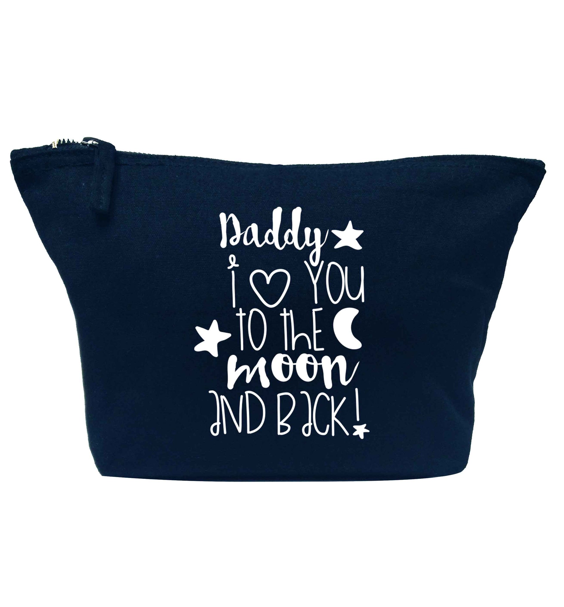 Daddy I love you to the moon and back navy makeup bag