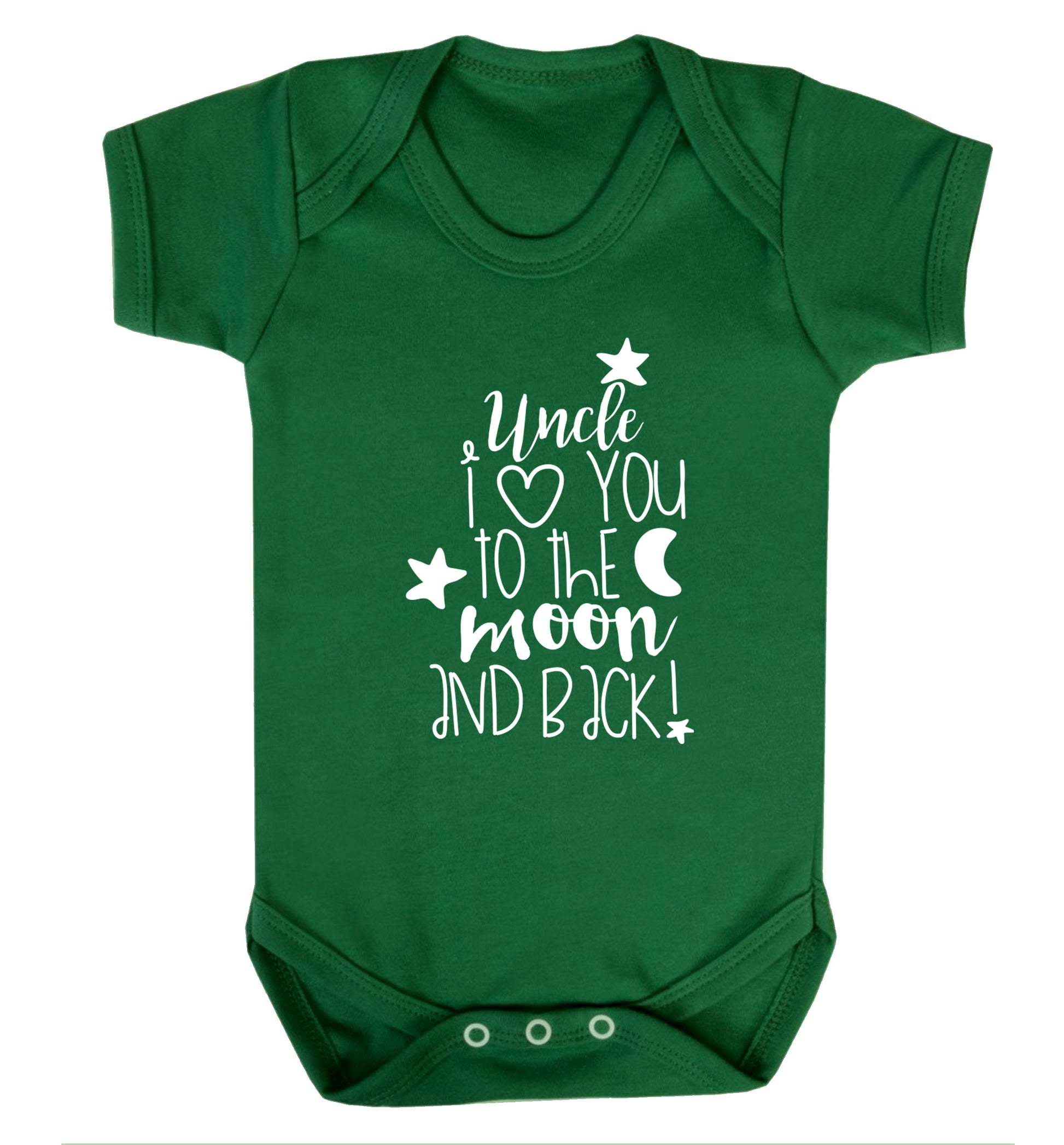 Uncle I love you to the moon and back Baby Vest green 18-24 months