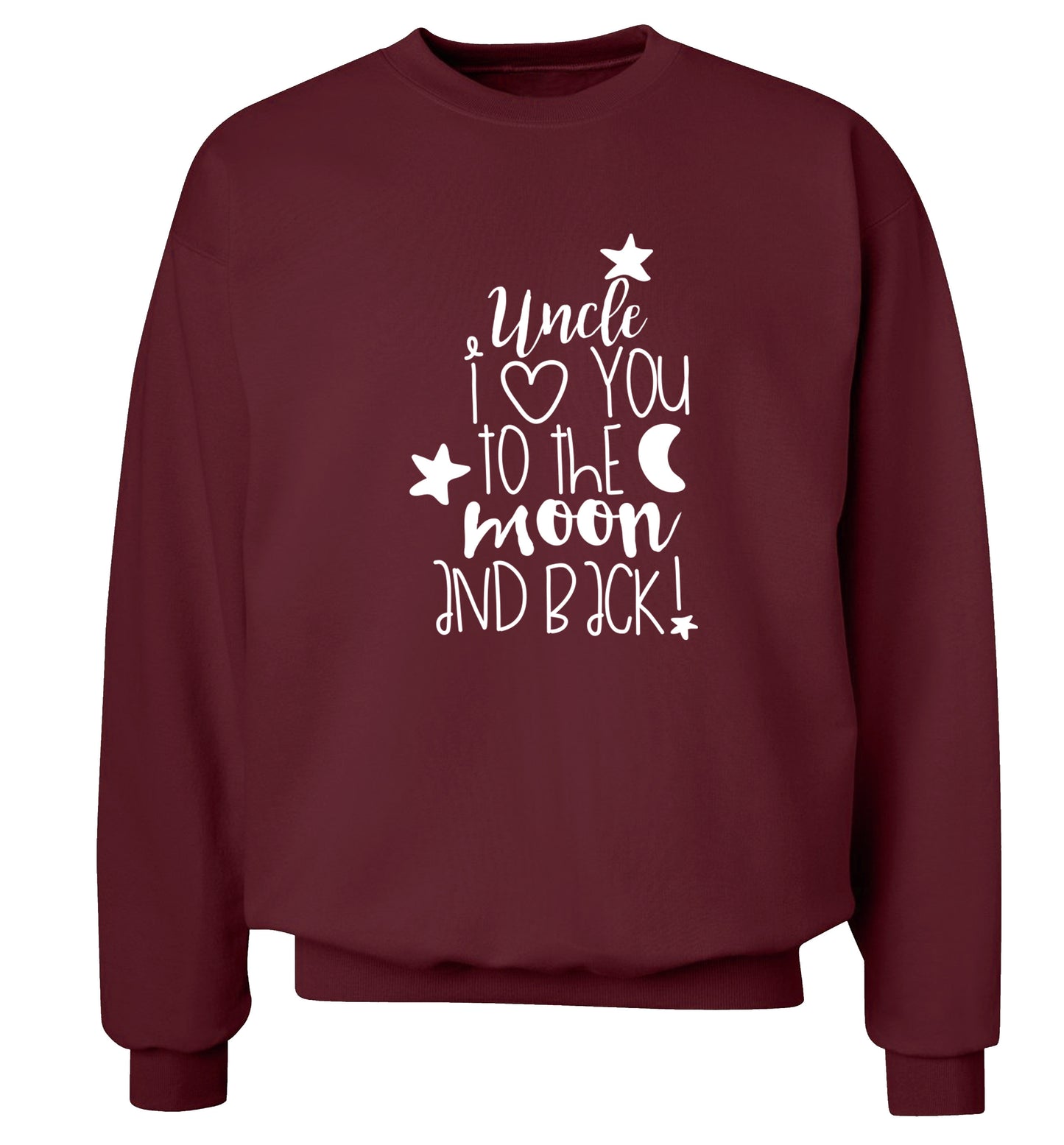 Uncle I love you to the moon and back Adult's unisex maroon  sweater 2XL