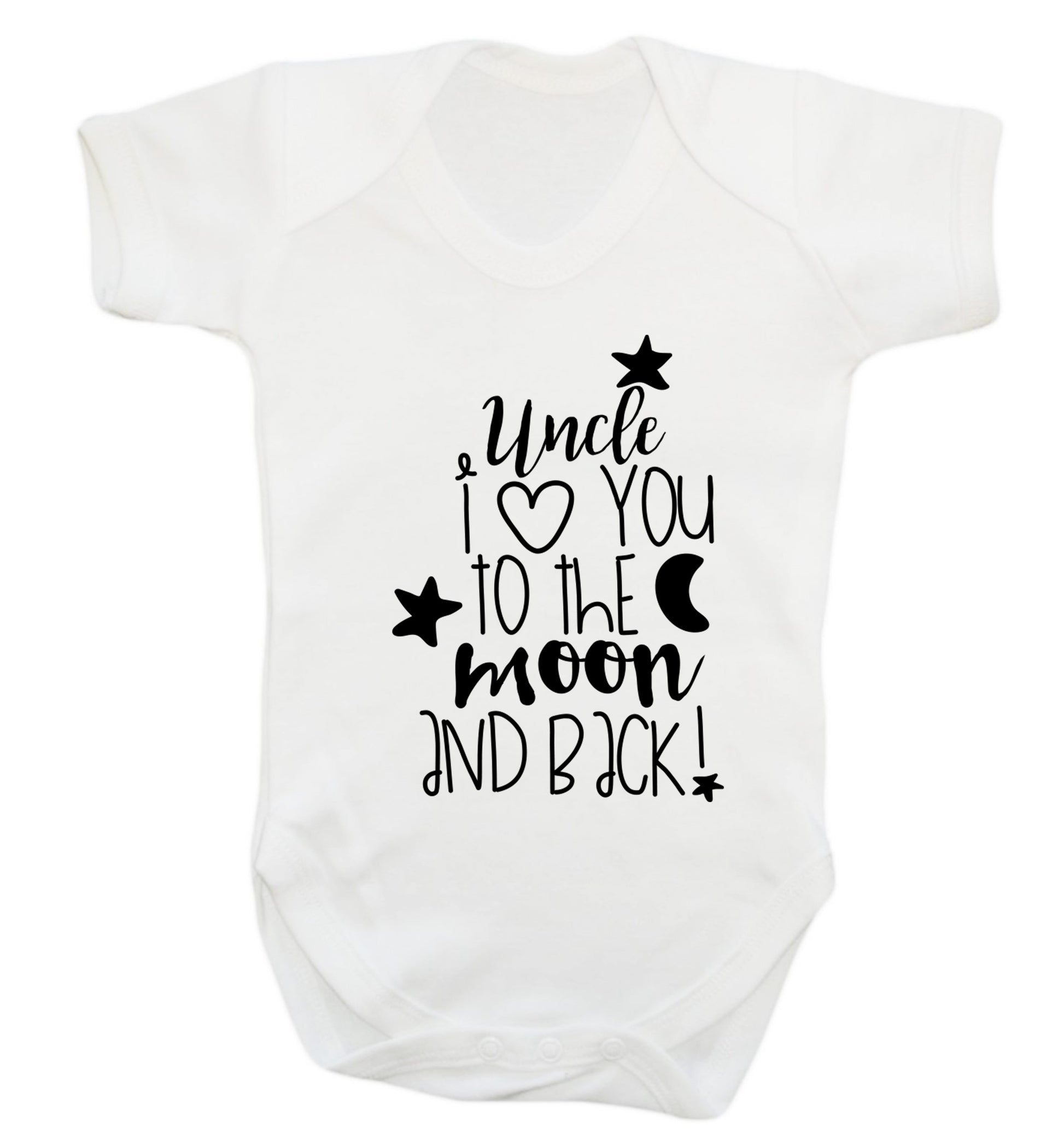 Uncle I love you to the moon and back Baby Vest white 18-24 months