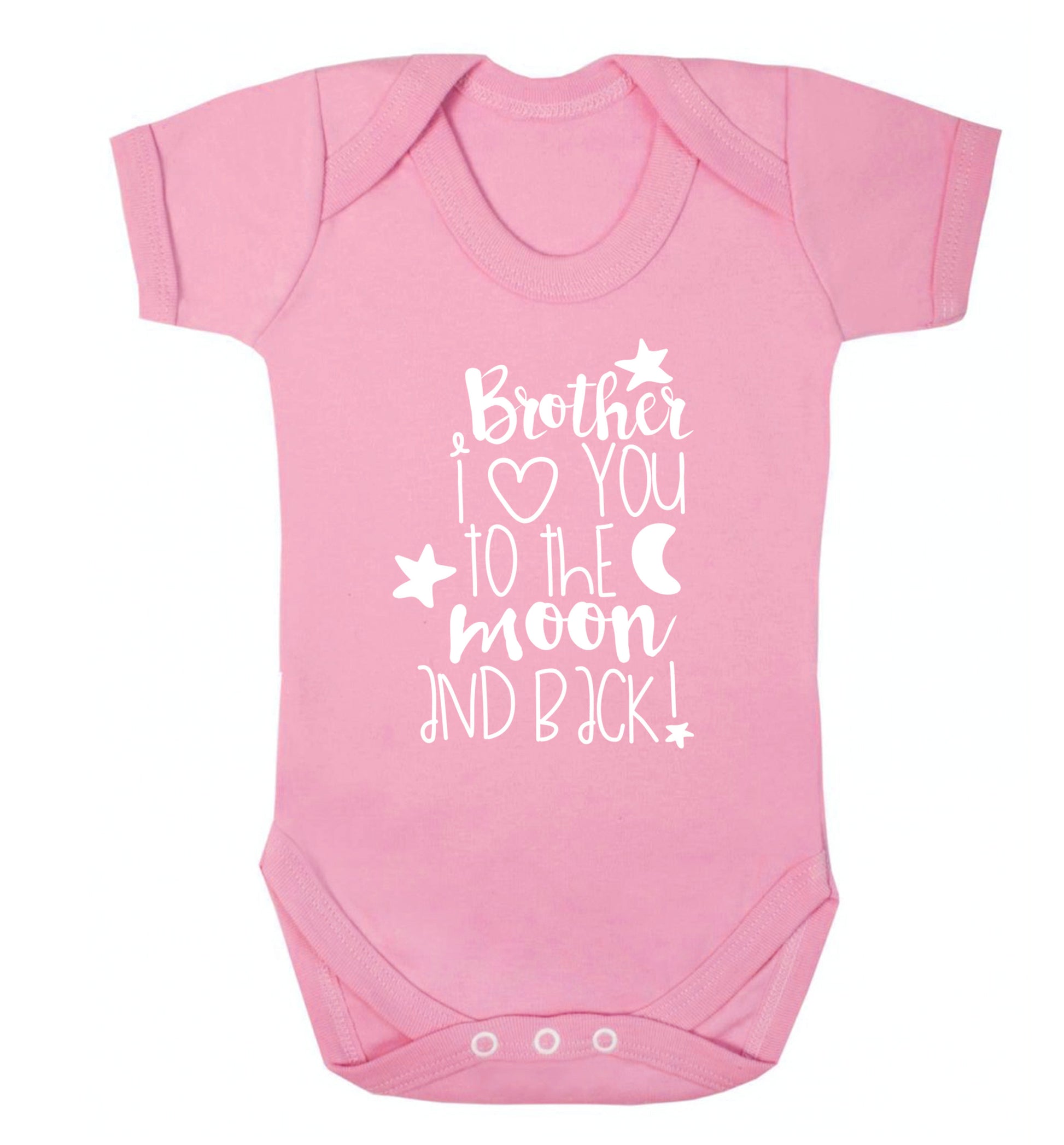 Brother I love you to the moon and back Baby Vest pale pink 18-24 months