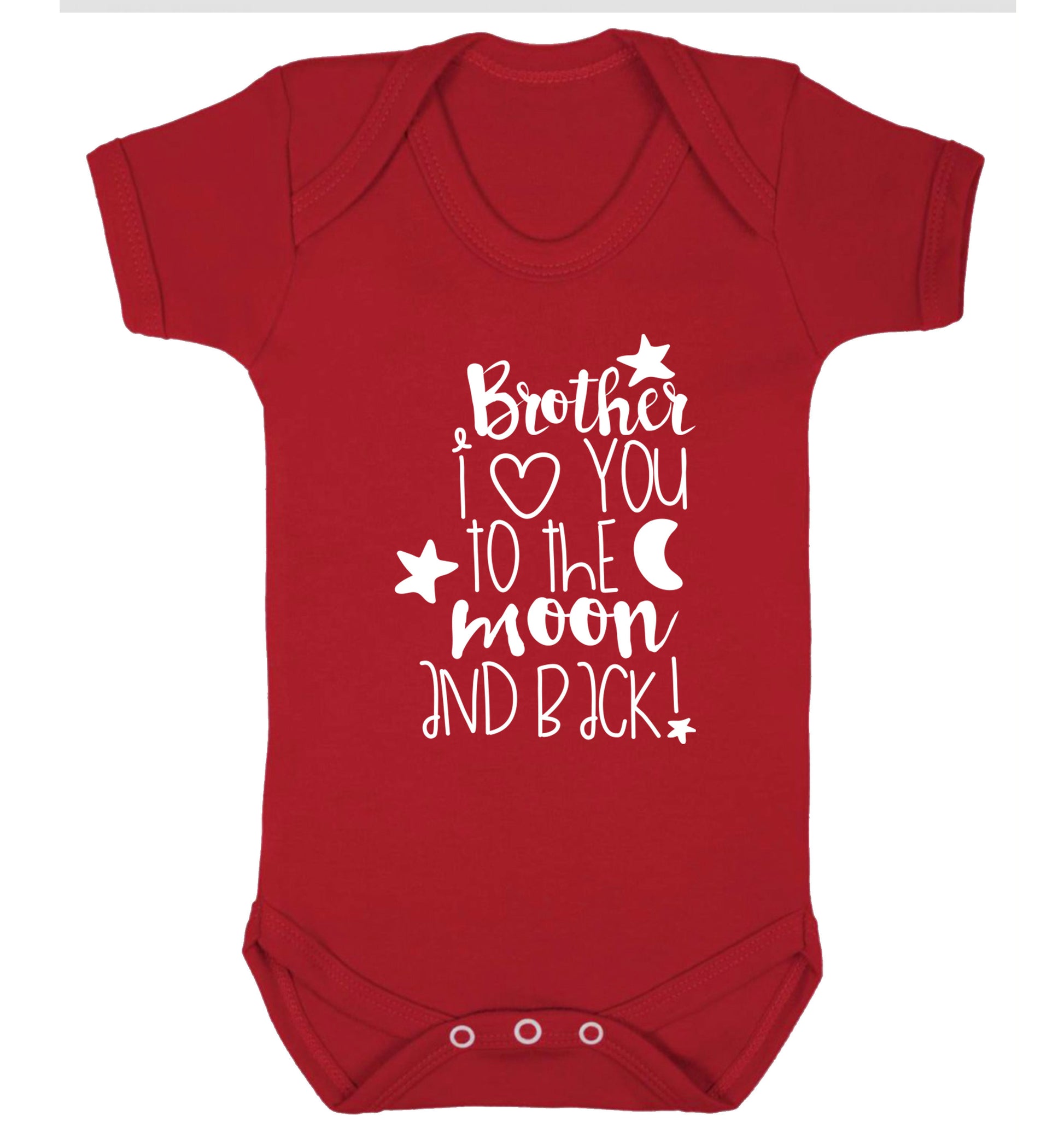 Brother I love you to the moon and back Baby Vest red 18-24 months