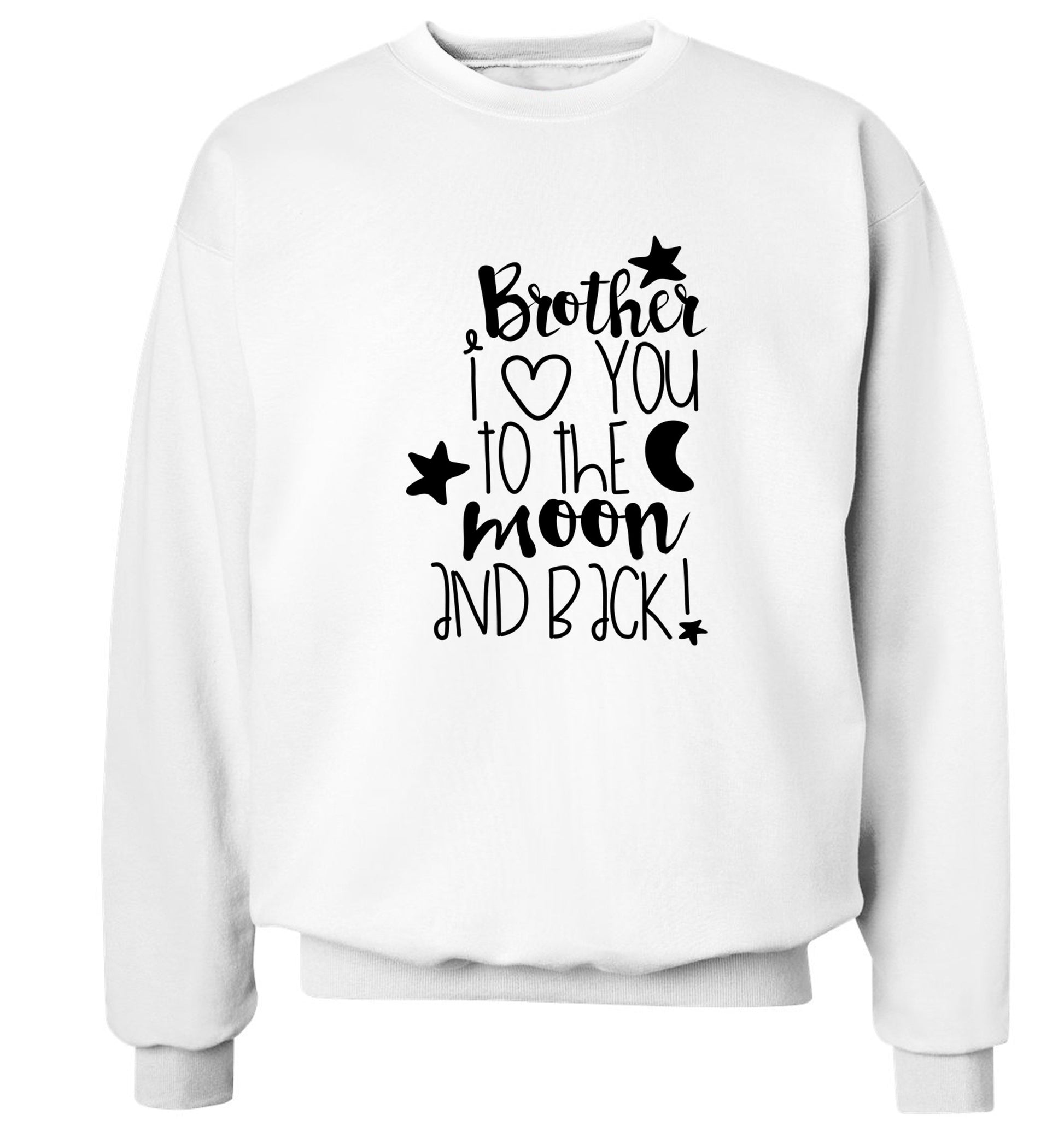 Brother I love you to the moon and back Adult's unisex white  sweater 2XL