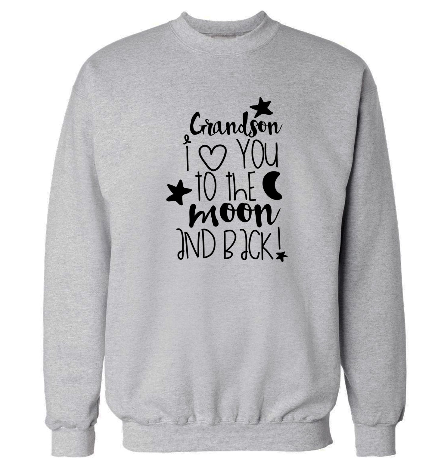 Grandson I love you to the moon and back Adult's unisex grey  sweater 2XL