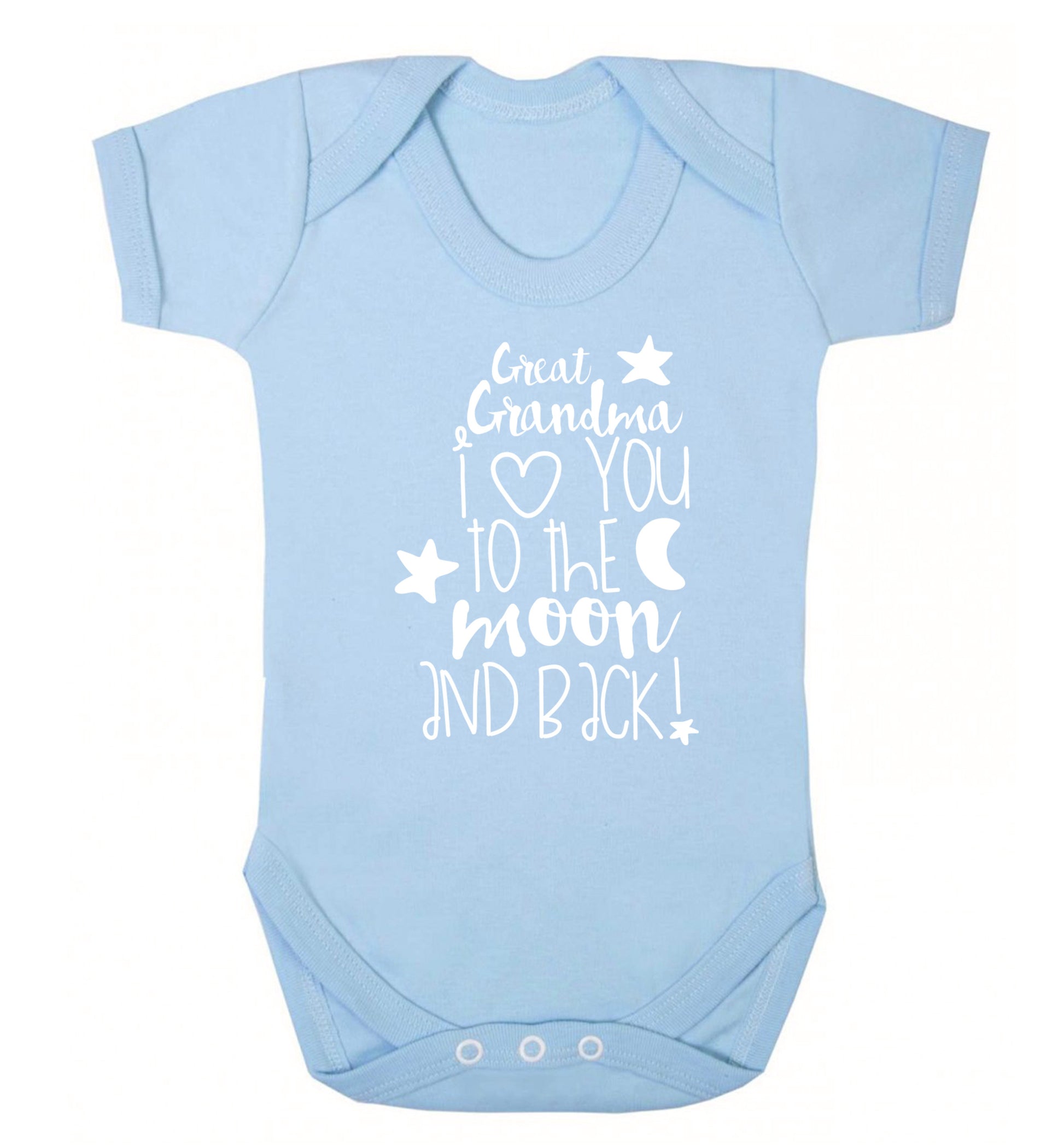 Great Grandma I love you to the moon and back Baby Vest pale blue 18-24 months