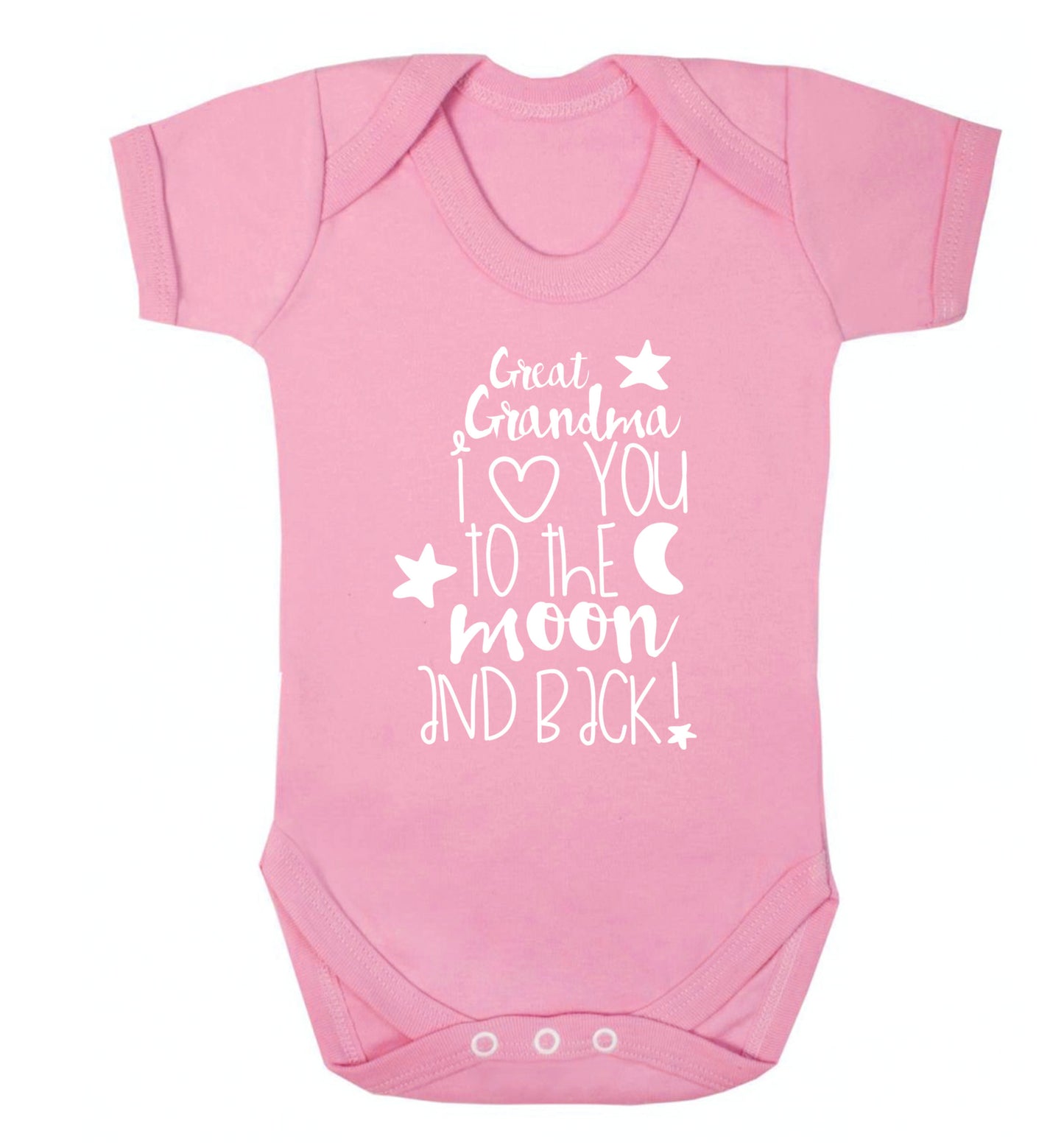 Great Grandma I love you to the moon and back Baby Vest pale pink 18-24 months