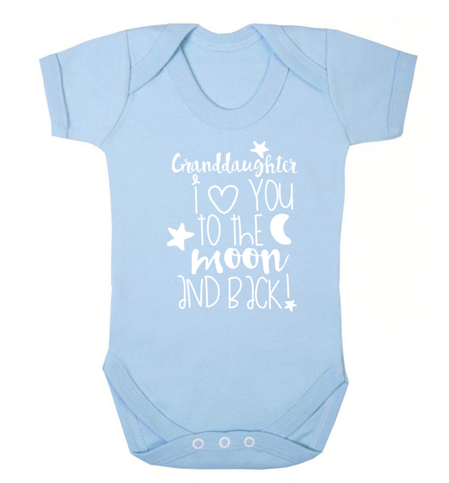Granddaughter I love you to the moon and back Baby Vest pale blue 18-24 months