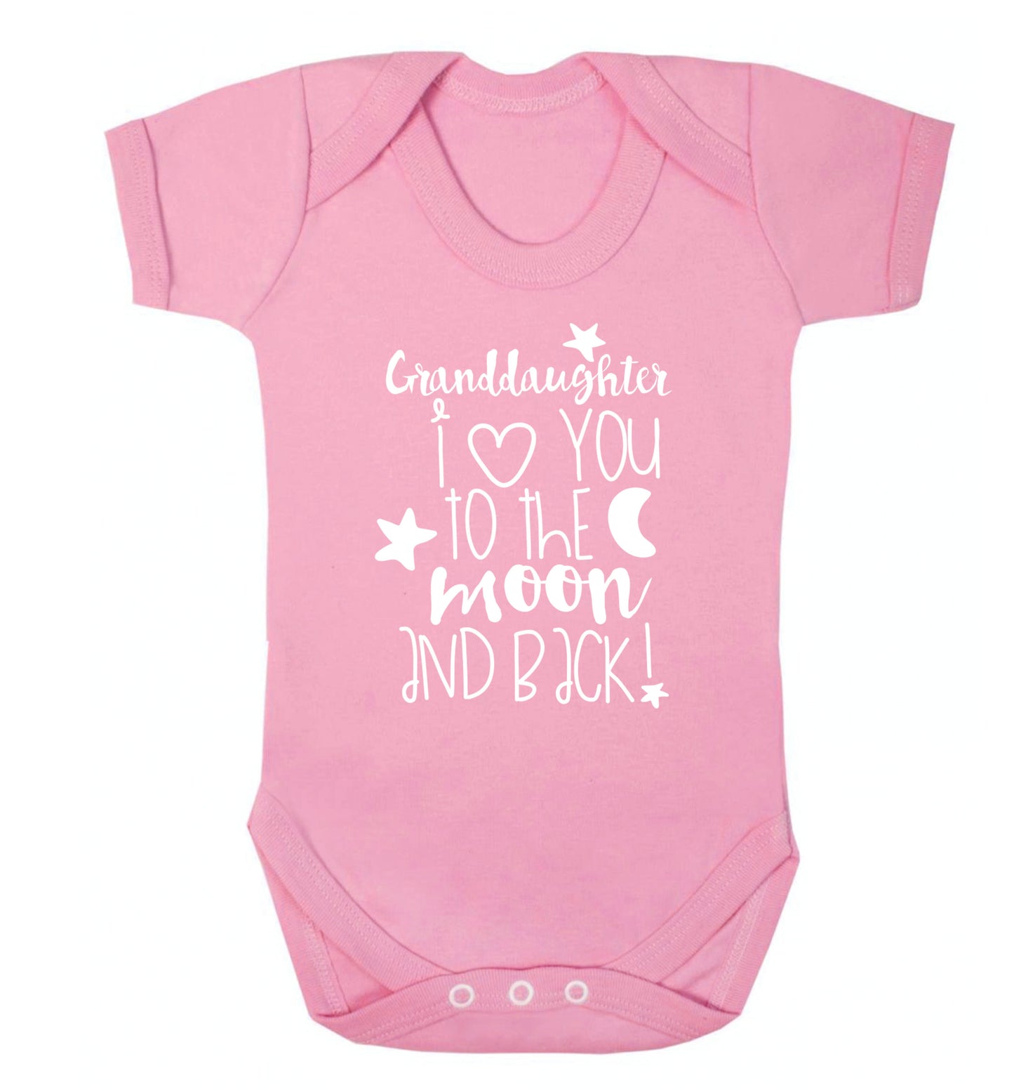Granddaughter I love you to the moon and back Baby Vest pale pink 18-24 months
