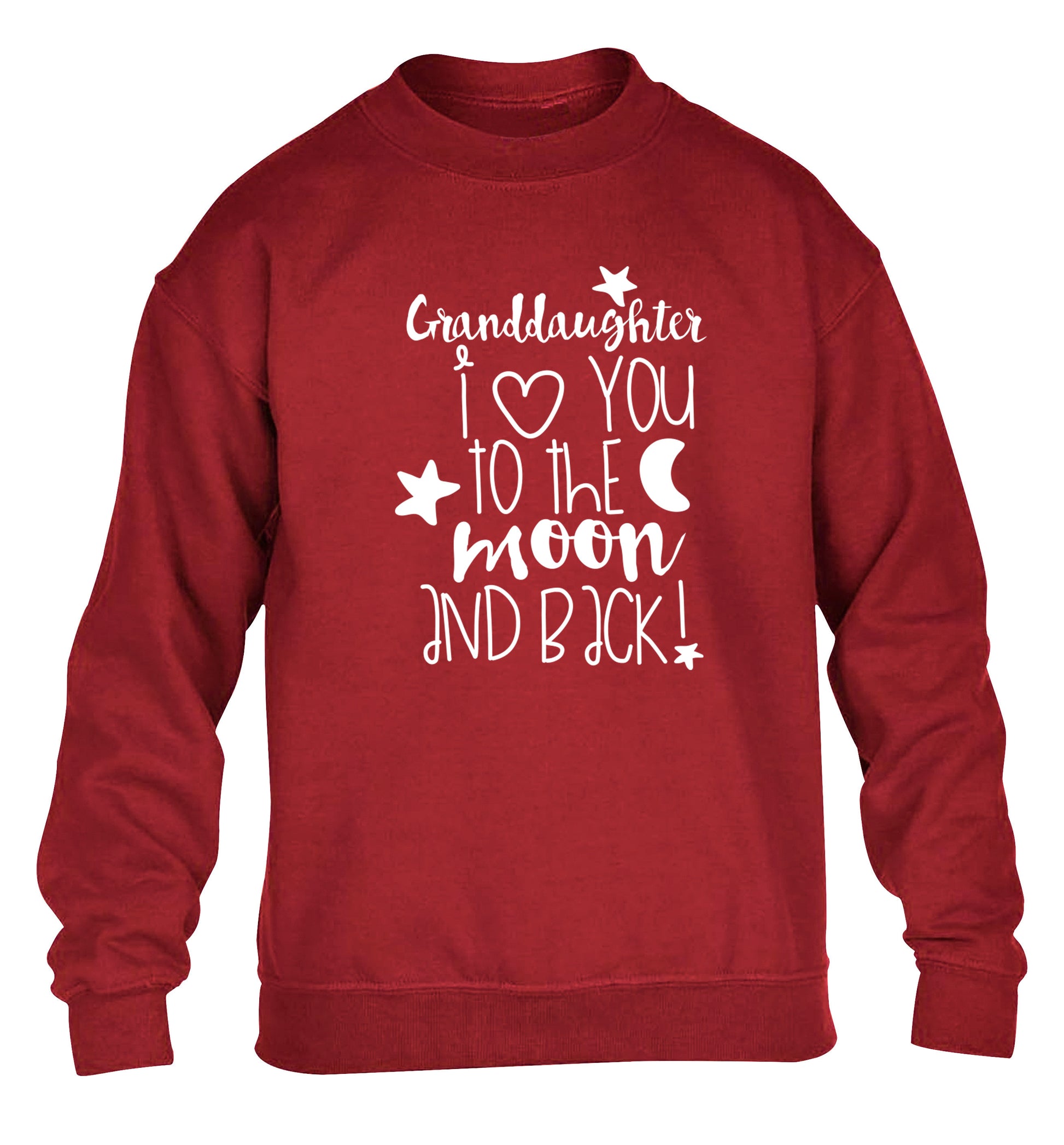 Granddaughter I love you to the moon and back children's grey  sweater 12-14 Years