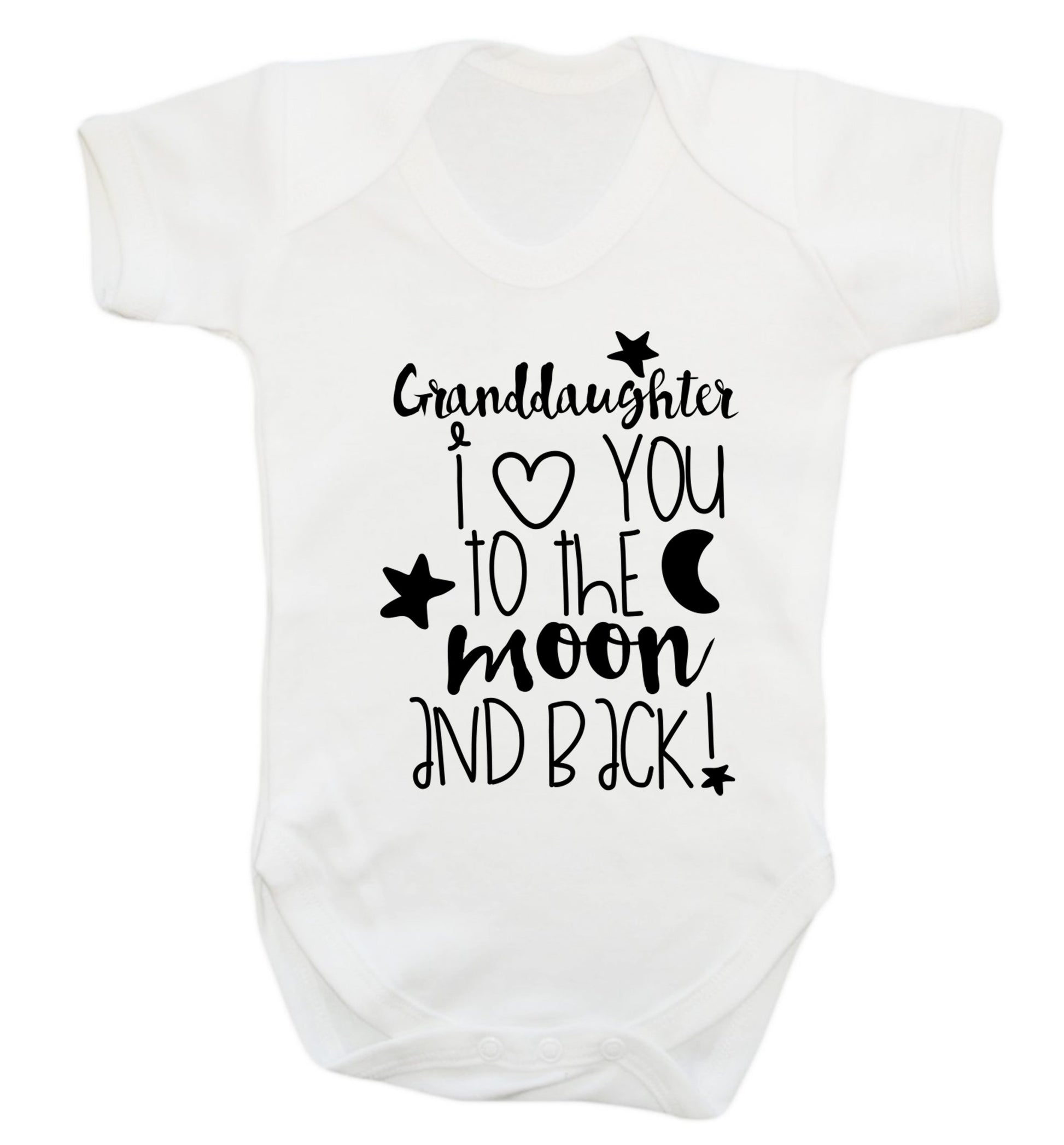 Granddaughter I love you to the moon and back Baby Vest white 18-24 months