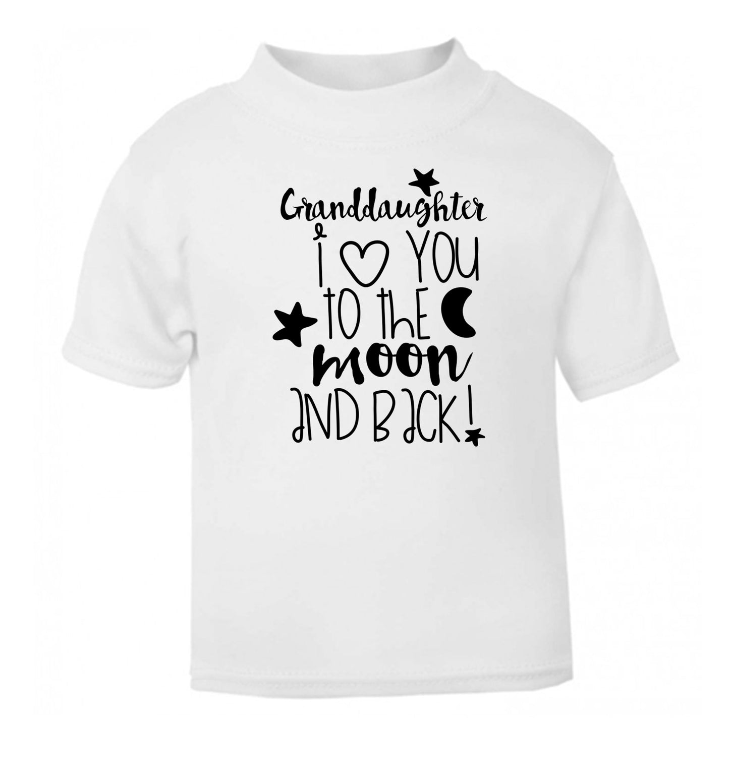 Granddaughter I love you to the moon and back white Baby Toddler Tshirt 2 Years