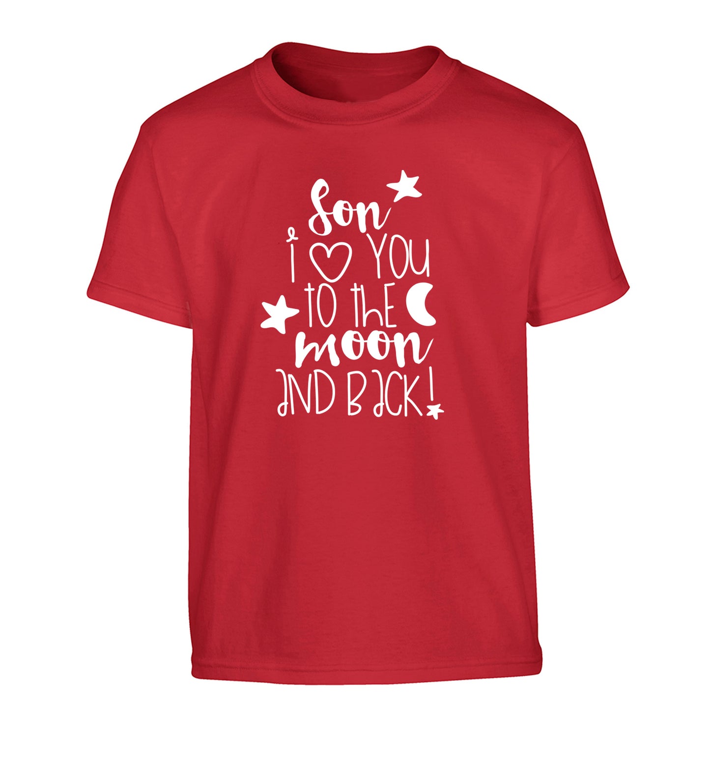 Son I love you to the moon and back Children's red Tshirt 12-14 Years