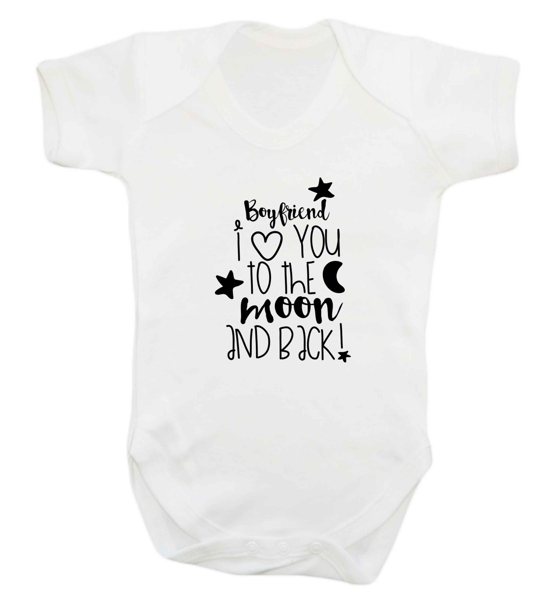 Boyfriend I love you to the moon and back baby vest white 18-24 months
