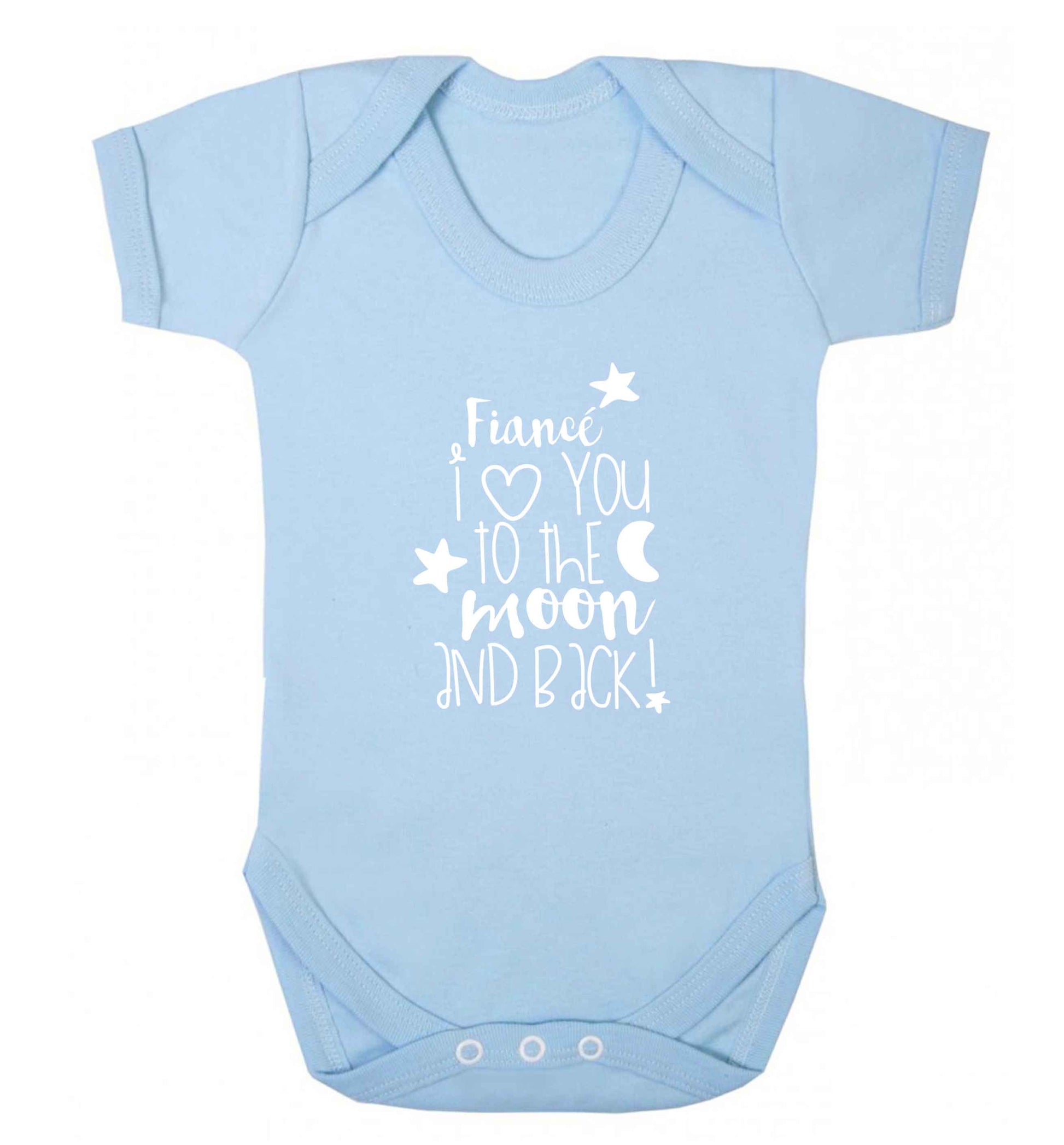 Fianc√© I love you to the moon and back baby vest pale blue 18-24 months