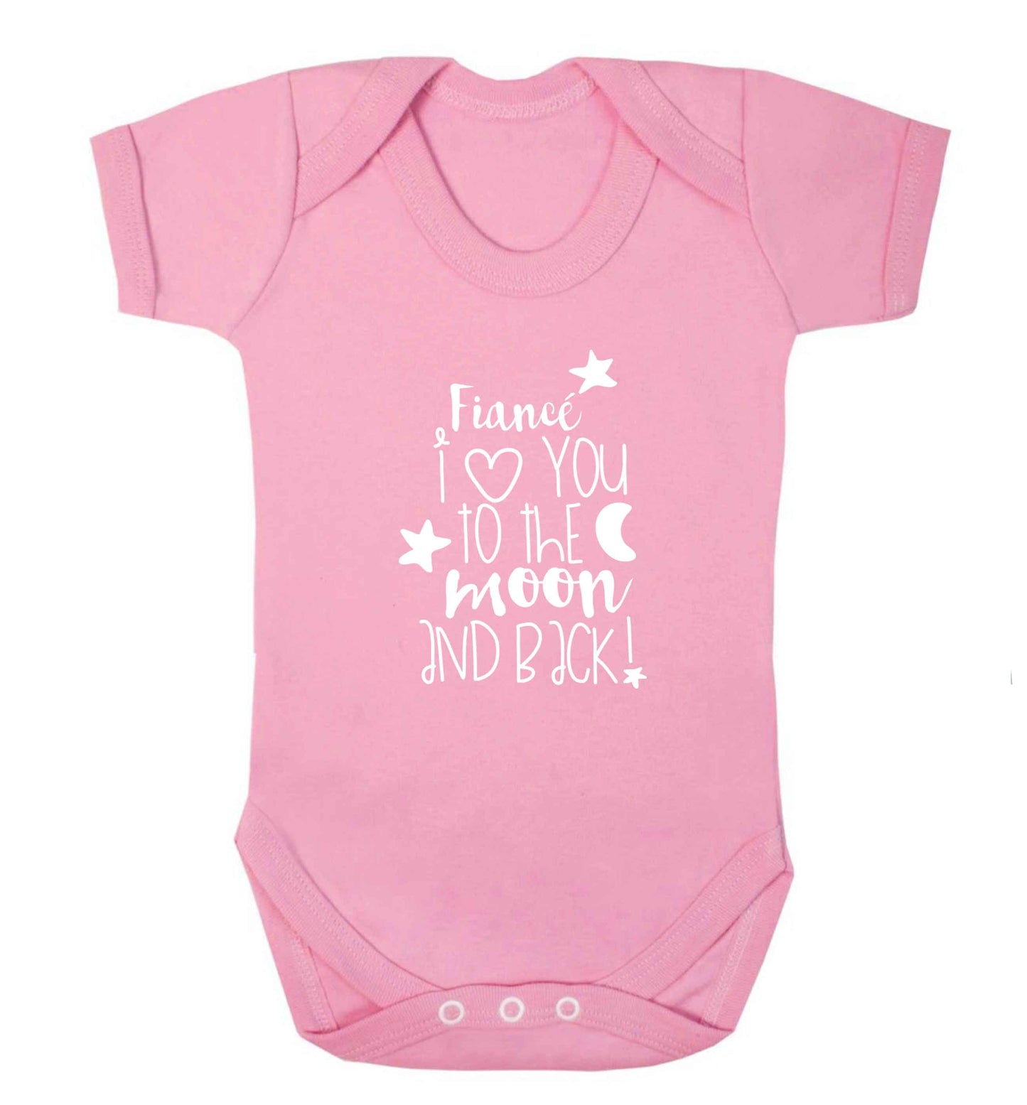 Fianc√© I love you to the moon and back baby vest pale pink 18-24 months