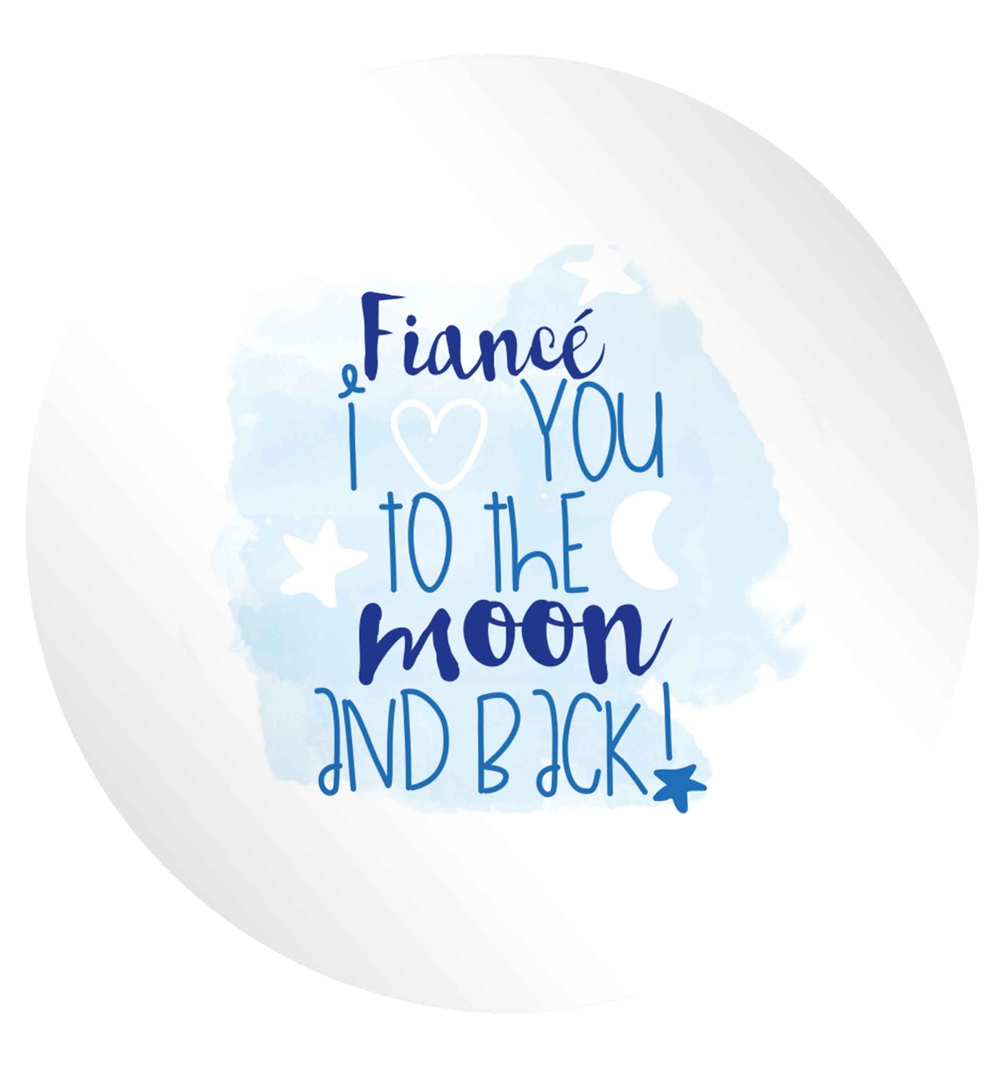 Fiancé I love you to the moon and back 24 @ 45mm matt circle stickers