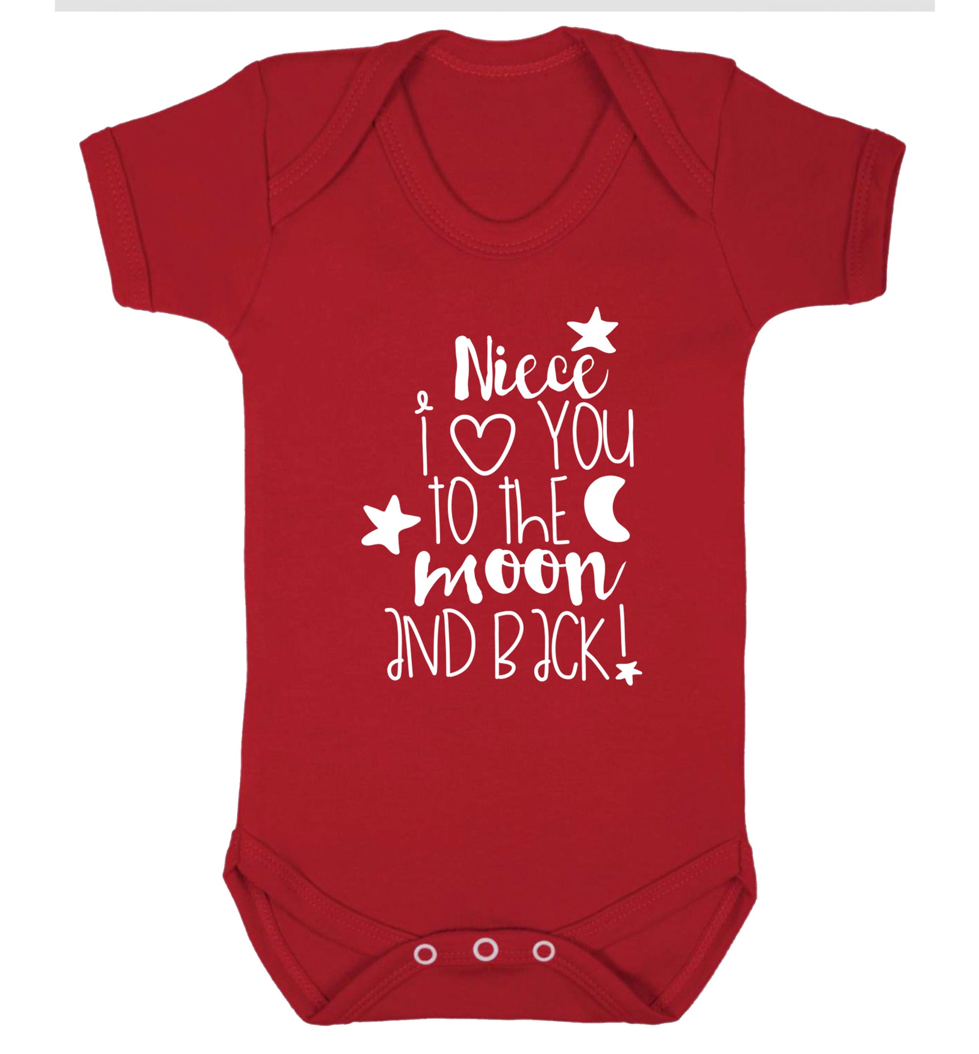 Niece I love you to the moon and back Baby Vest red 18-24 months