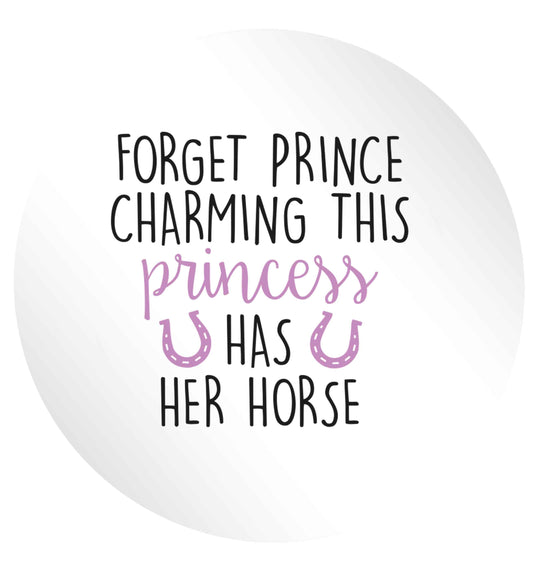 Forget prince charming this princess has her horse 24 @ 45mm matt circle stickers