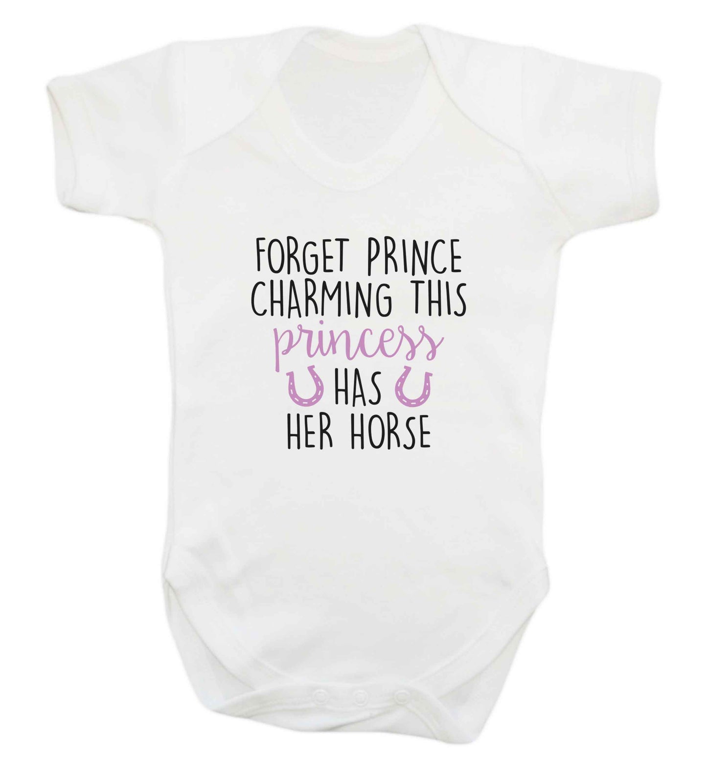 Forget prince charming this princess has her horse baby vest white 18-24 months